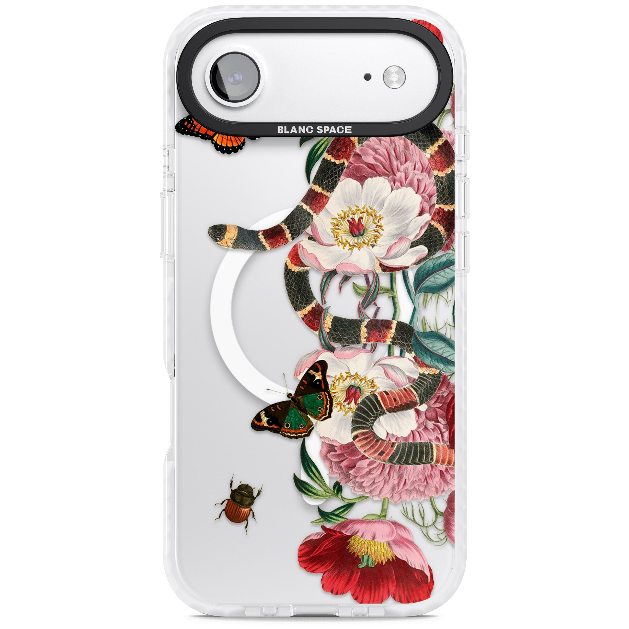 Floral Snake iPhone 17 Air Impact Pro Clear Phone Case