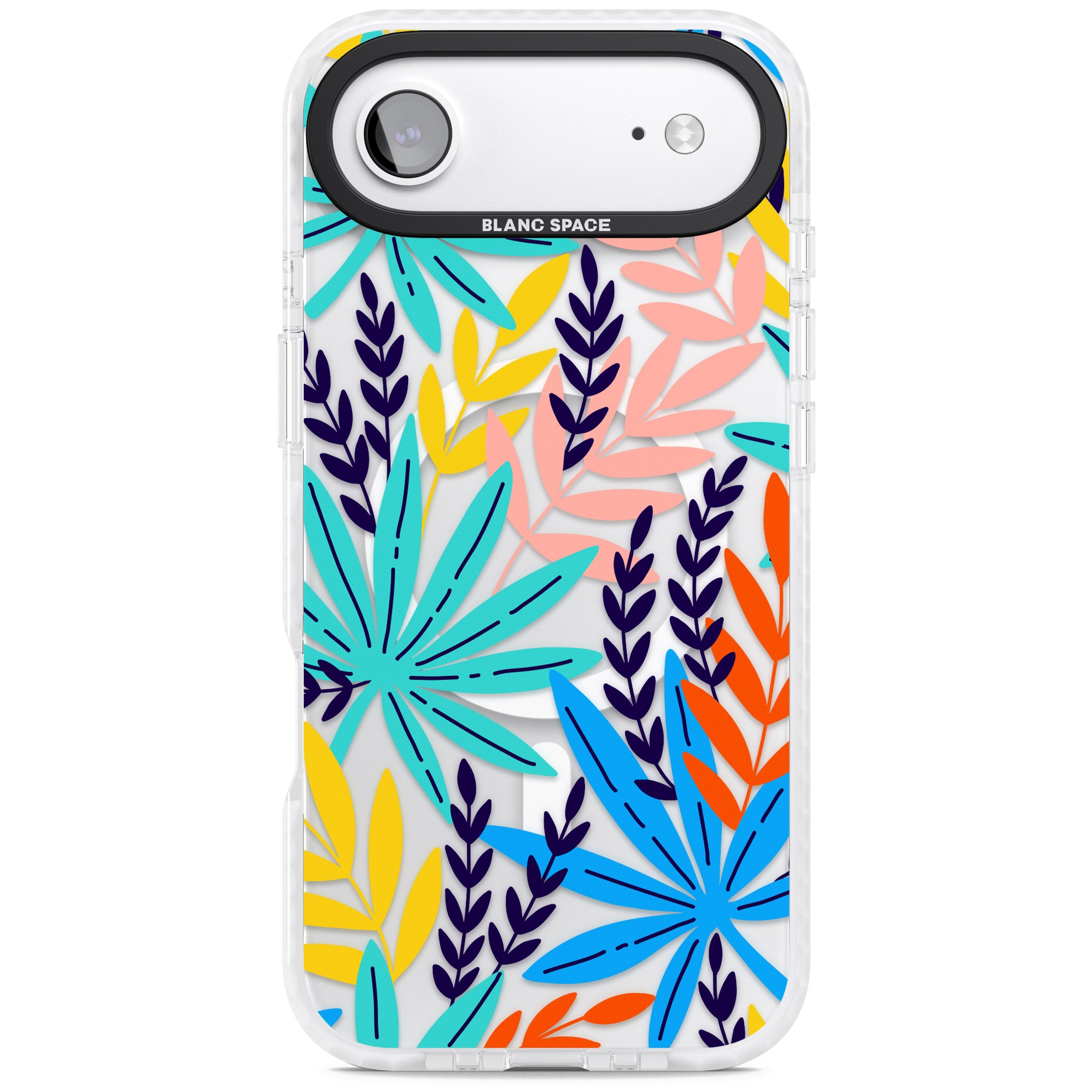 Tropical Palm Leaves iPhone 17 Air Impact Pro Clear Phone Case
