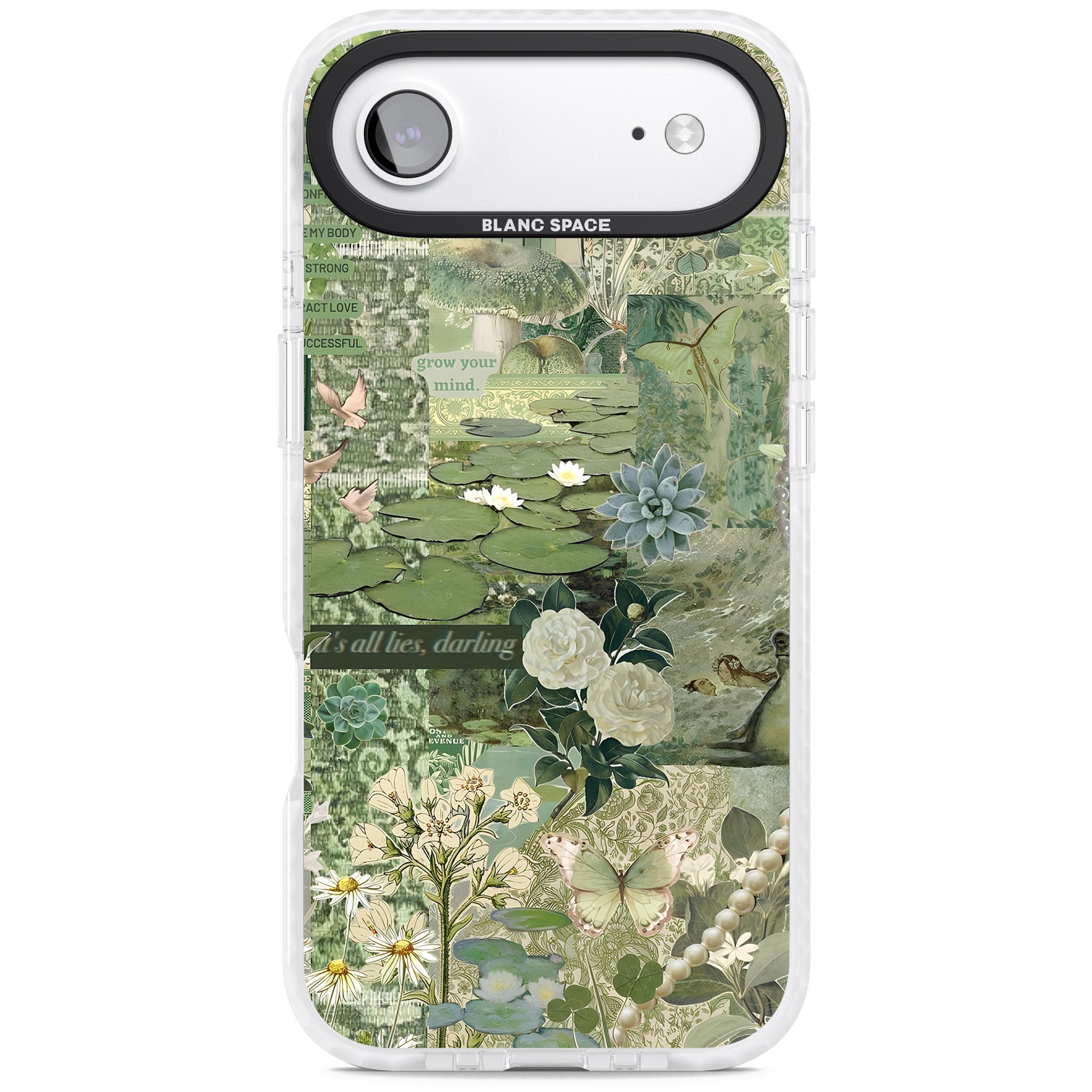 Sage Collage iPhone 17 Air Impact Pro Clear Phone Case