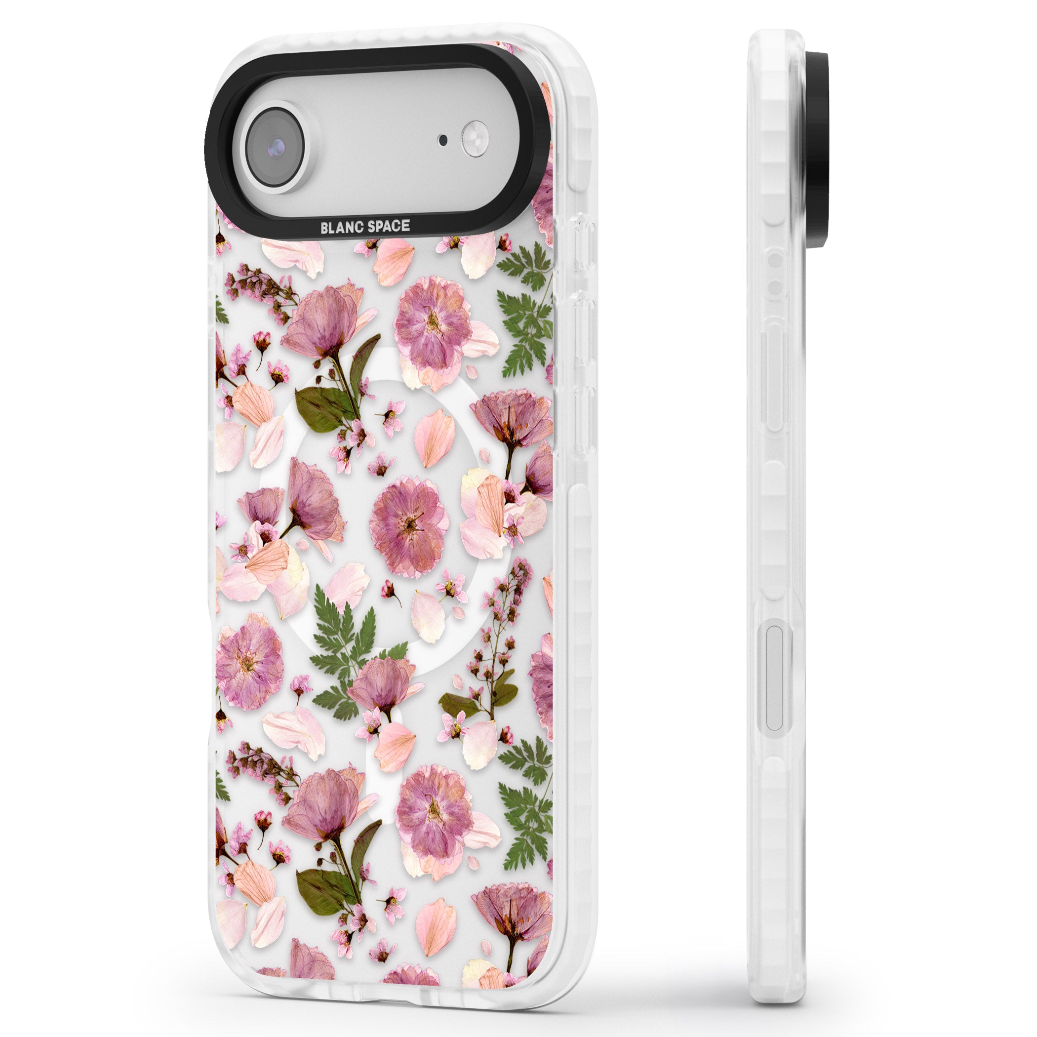 Floral Fantasy Menagerie iPhone 17 Air Impact Pro Clear Phone Case Side Profile