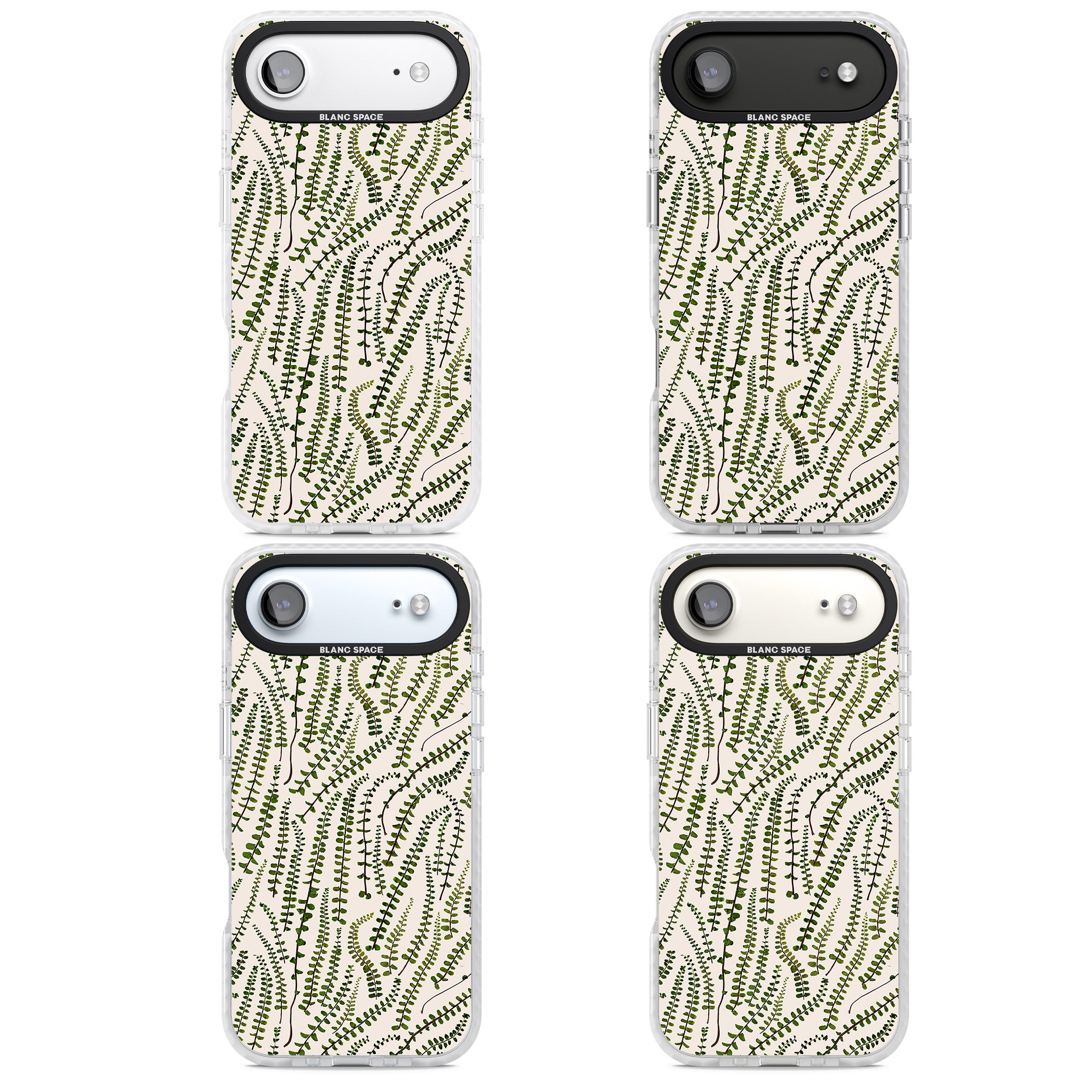 Fern Leaf Pattern iPhone 17 Air Impact Pro Clear Phone Case APT Impact Protection