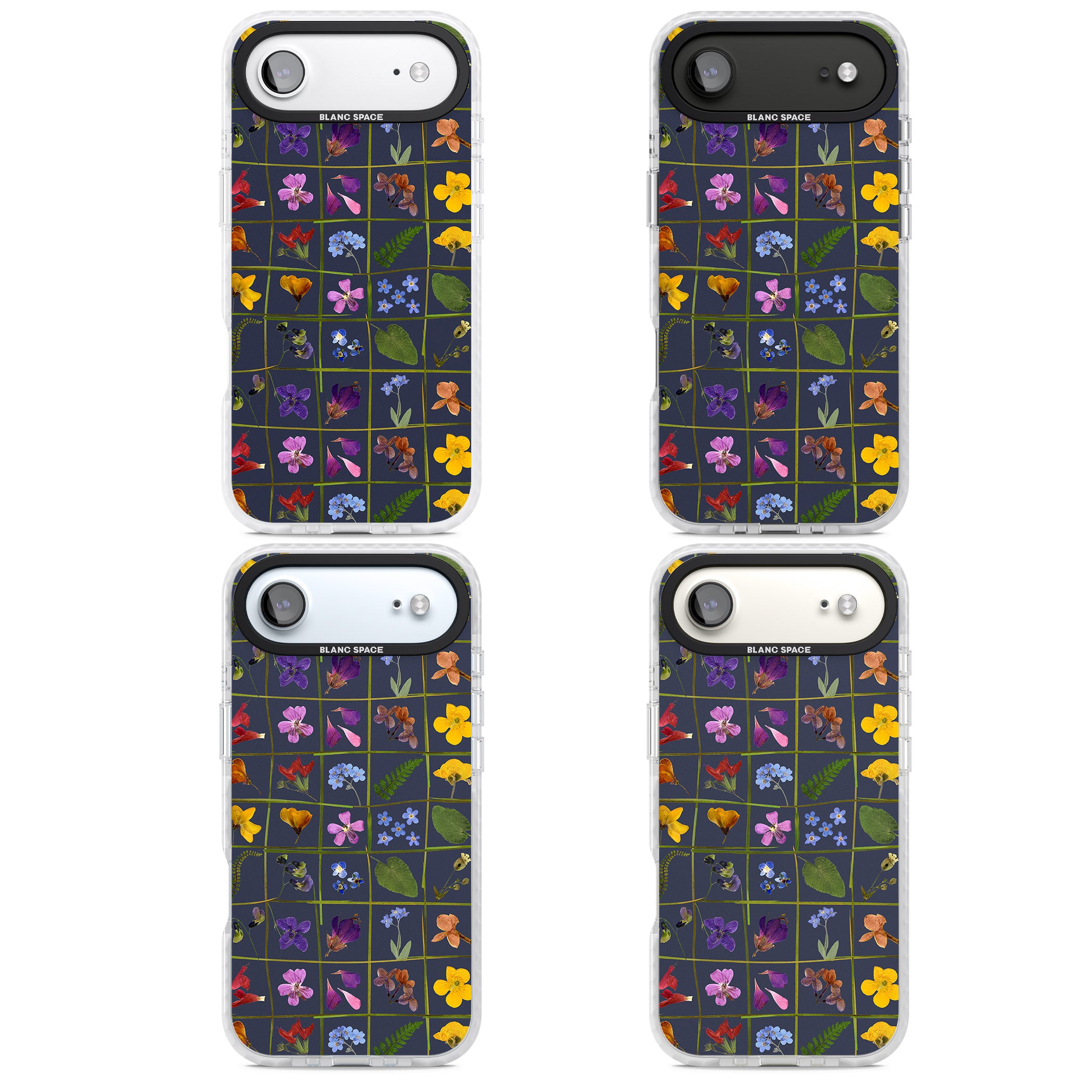 Wildflower Grid iPhone 17 Air Impact Pro Clear Phone Case APT Impact Protection