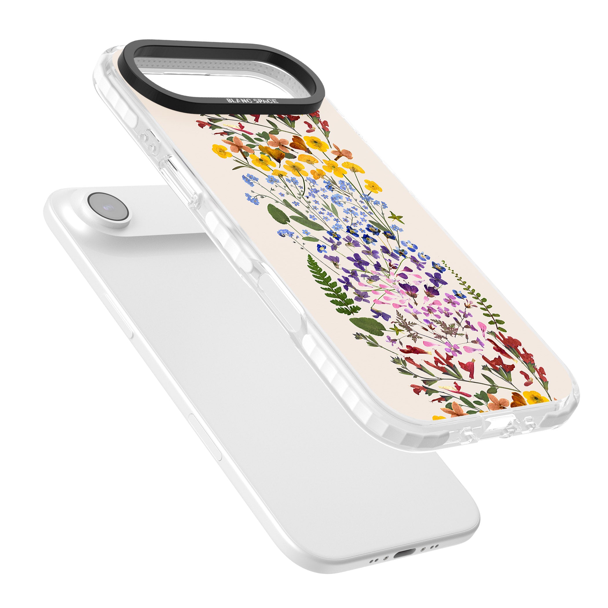 Cream Wildflower iPhone 17 Air Impact Pro Clear Phone Case Colours