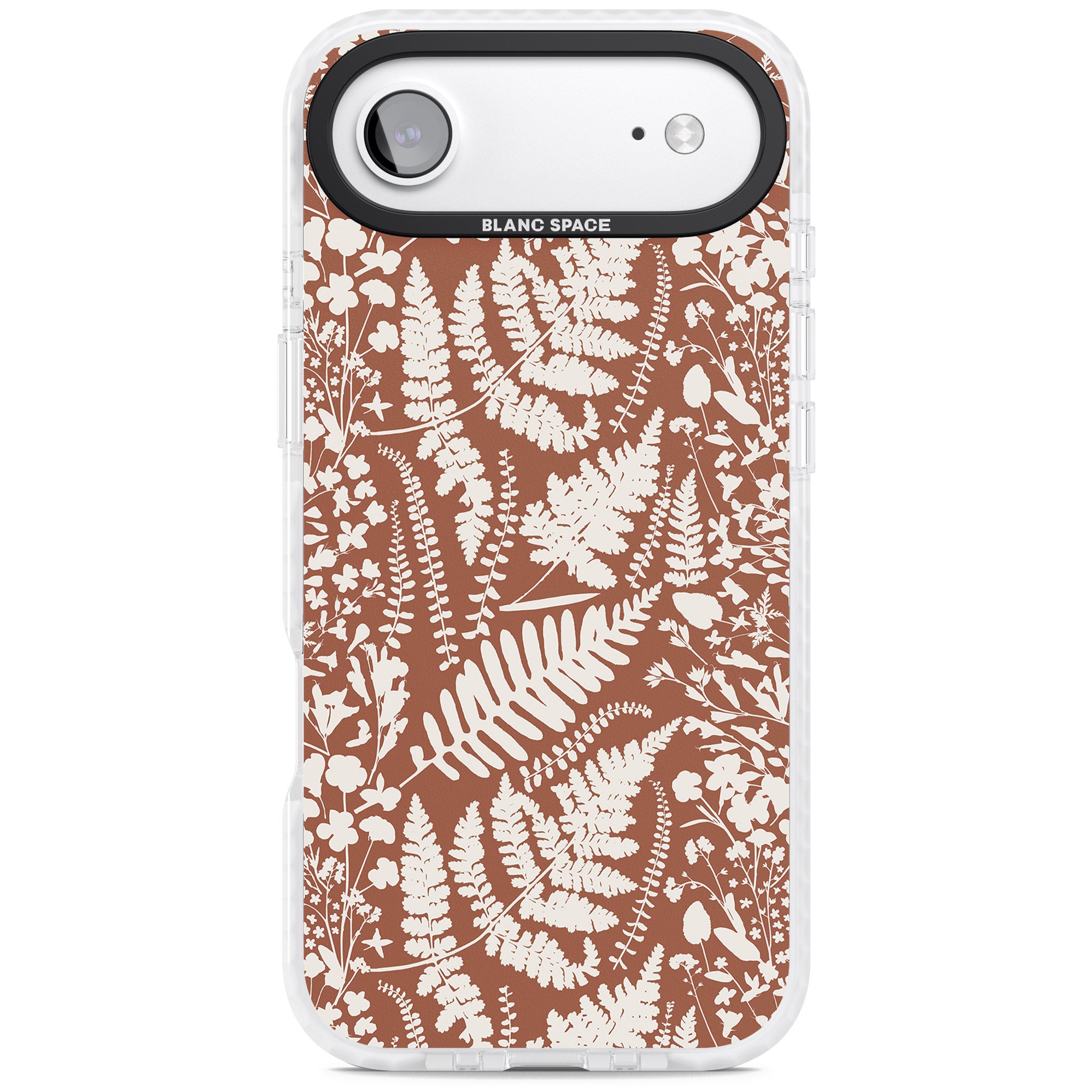 Wildflowers And Ferns On Terracotta iPhone 17 Air Impact Pro Clear Phone Case