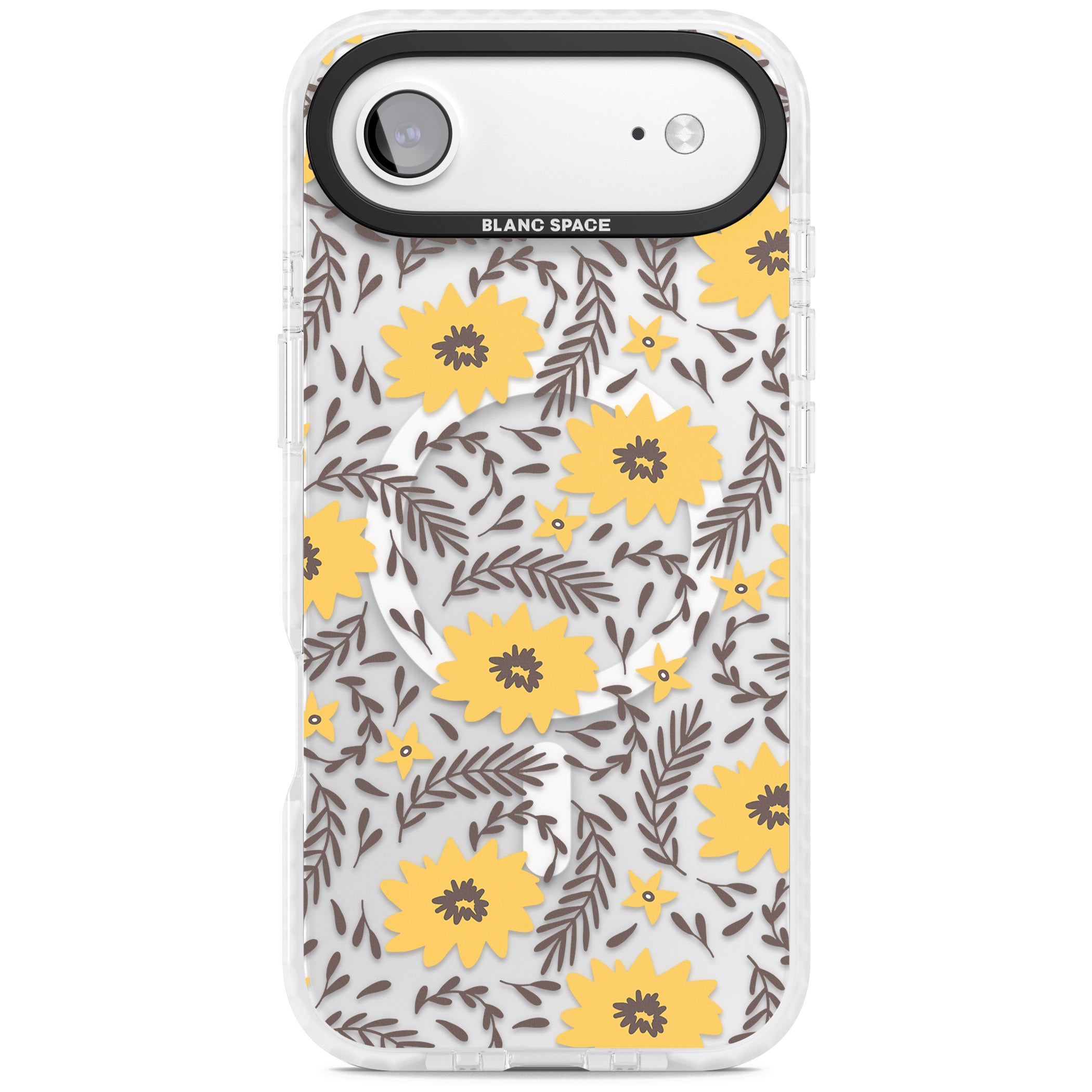 Yellow Blossoms Floral iPhone 17 Air Impact Pro Clear Phone Case