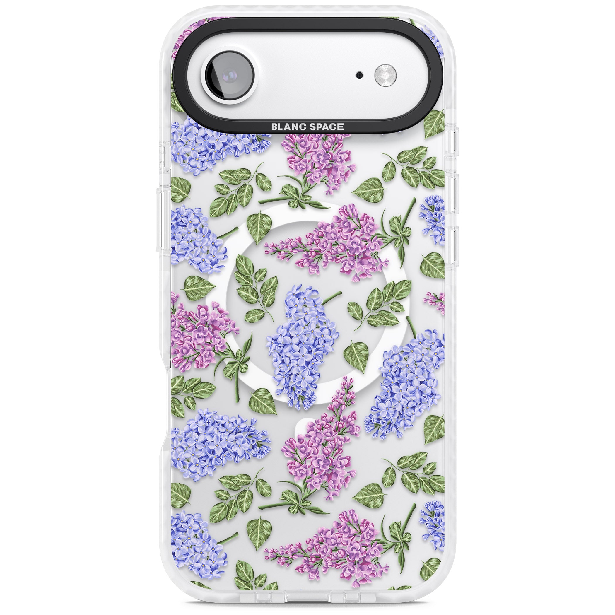 Purple Blossoms Transparent Floral iPhone 17 Air Impact Pro Clear Phone Case