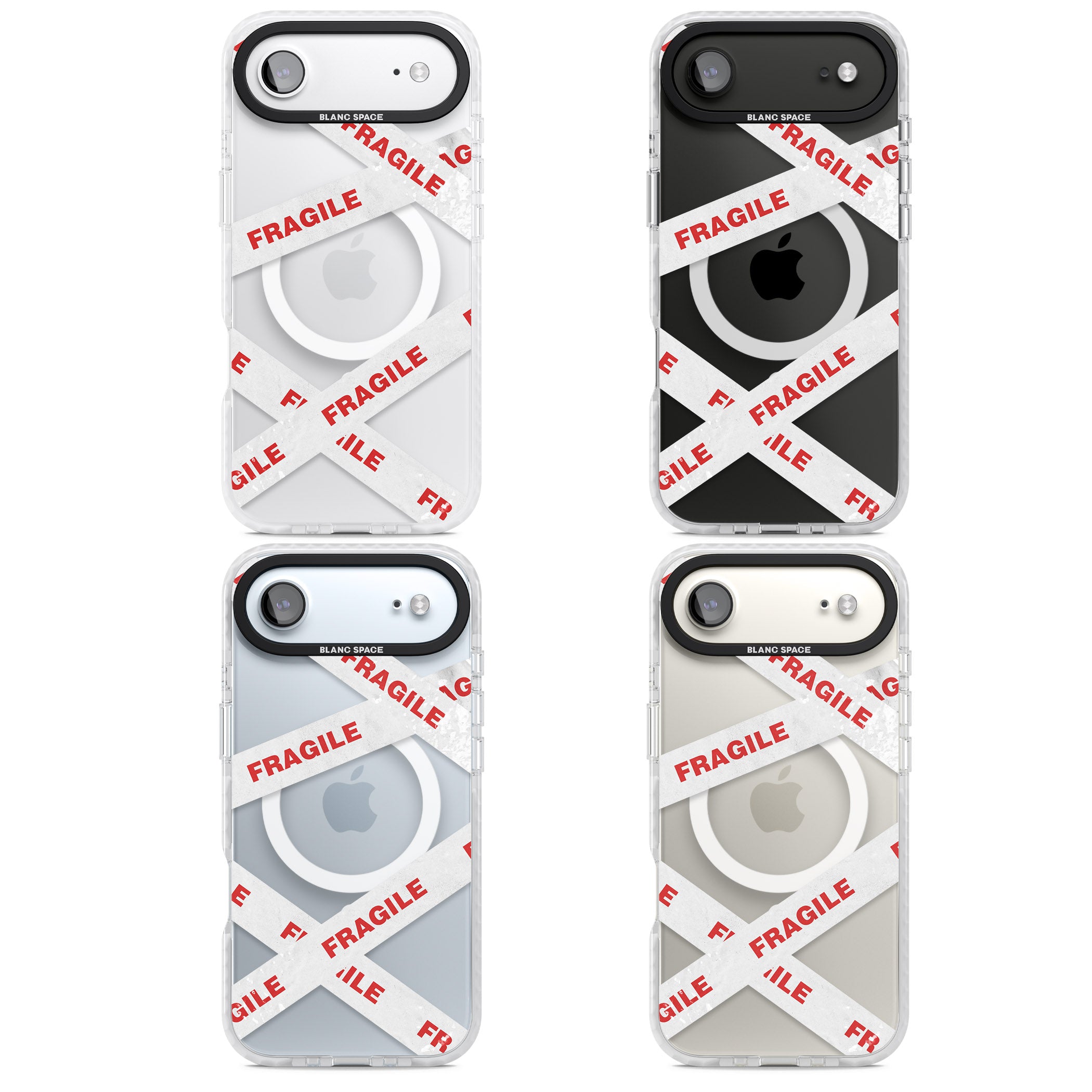 Fragile Tape iPhone 17 Air Impact Pro Clear Phone Case APT Impact Protection