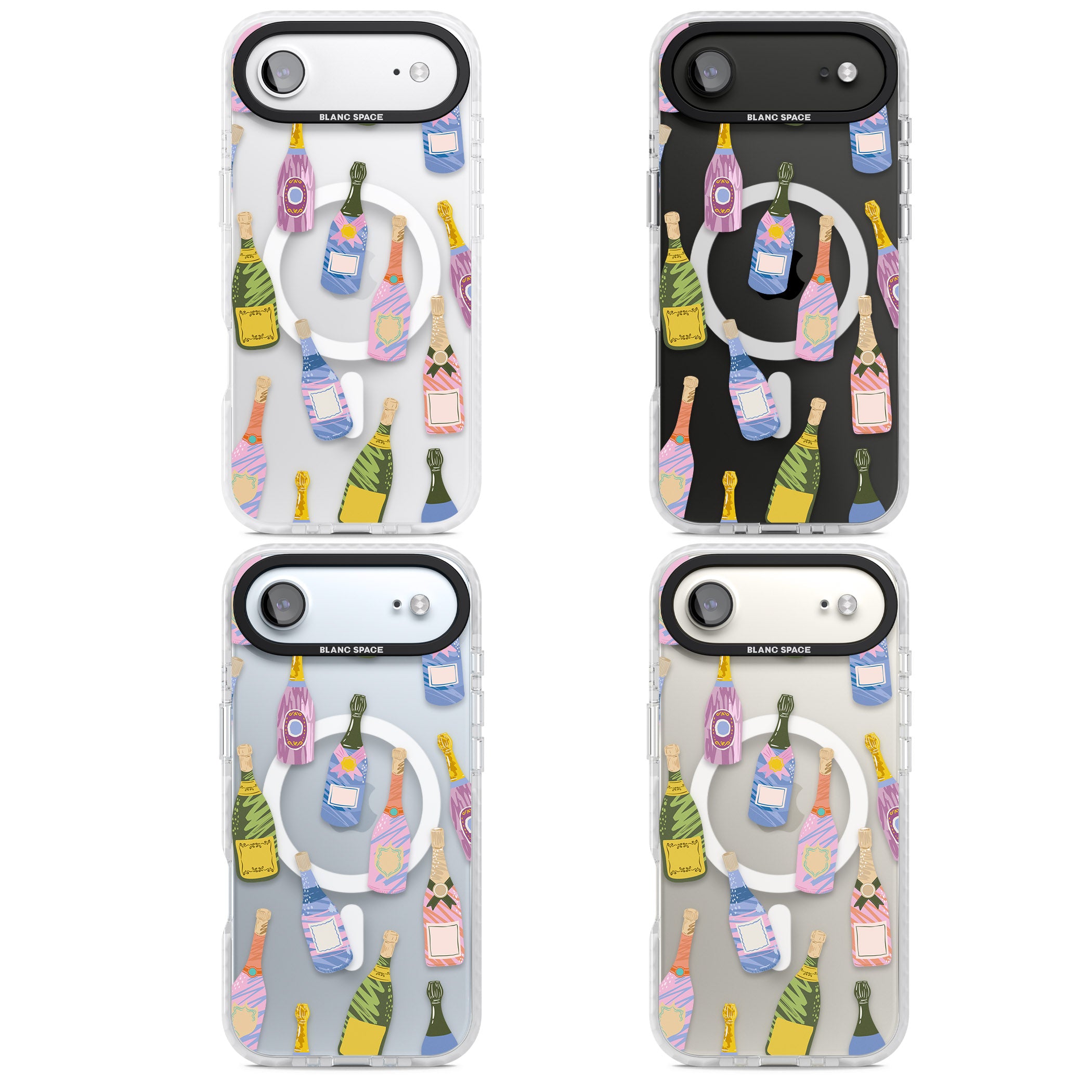 Champagne Pattern iPhone 17 Air Impact Pro Clear Phone Case APT Impact Protection