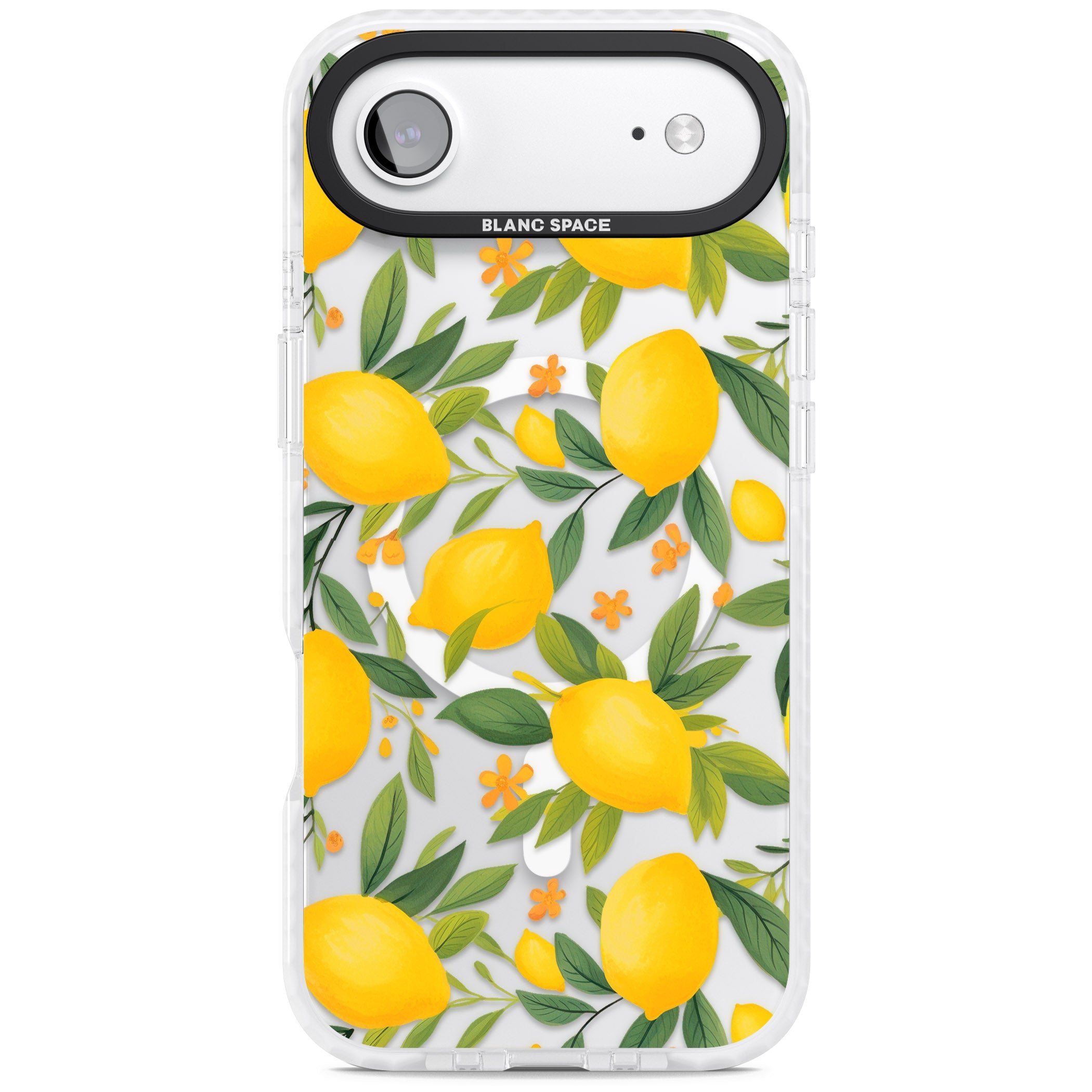 Lemon Pattern iPhone 17 Air Impact Pro Clear Phone Case