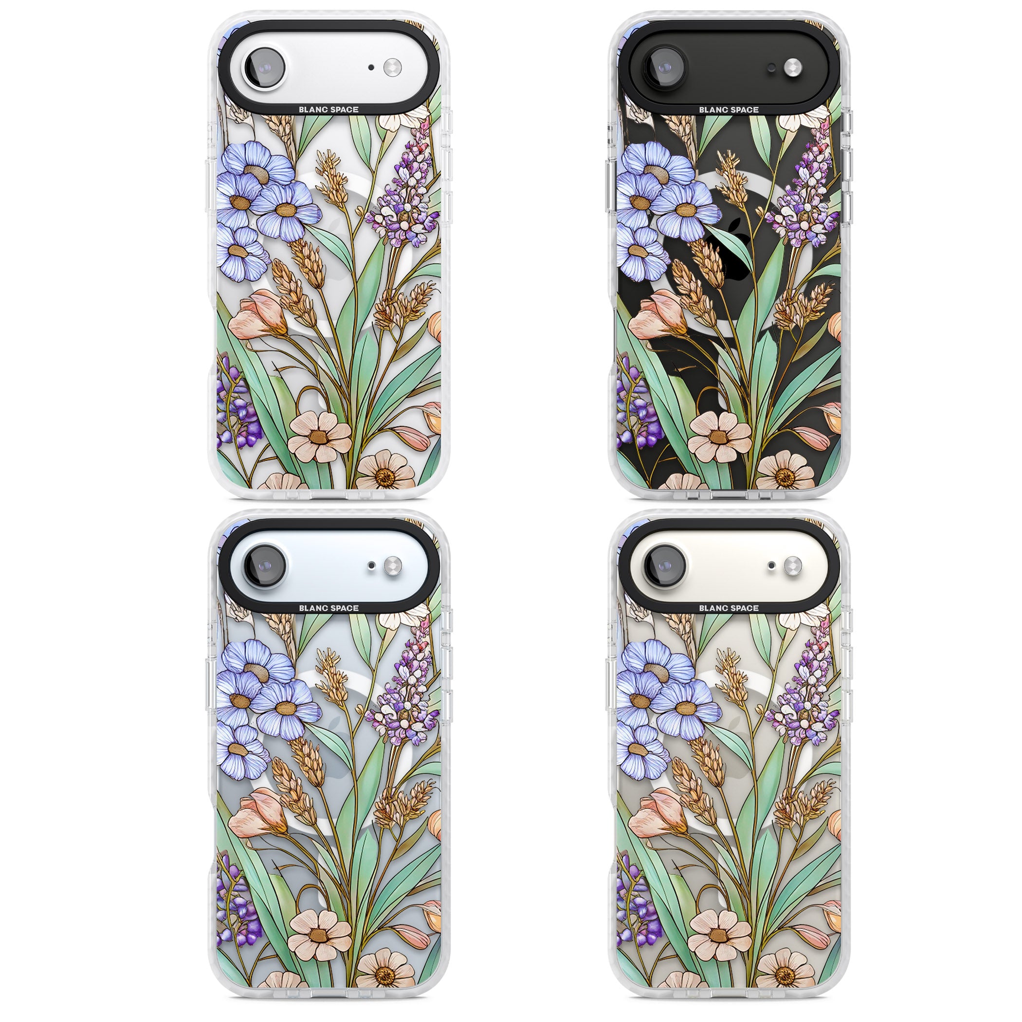 Glass Lavenders & Daisies iPhone 17 Air Impact Pro Clear Phone Case APT Impact Protection