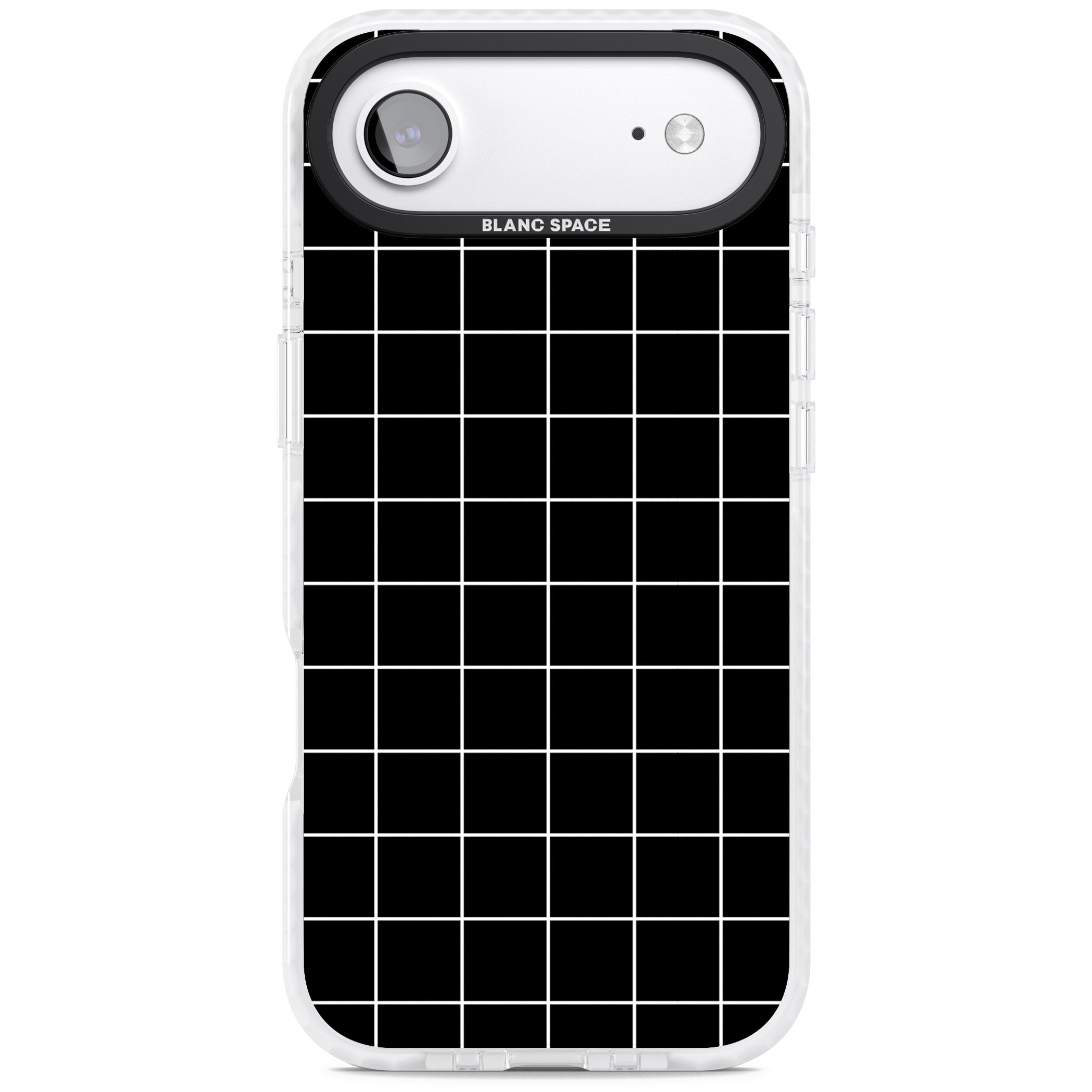Minimalist Grid Pattern Black iPhone 17 Air Impact Pro Clear Phone Case