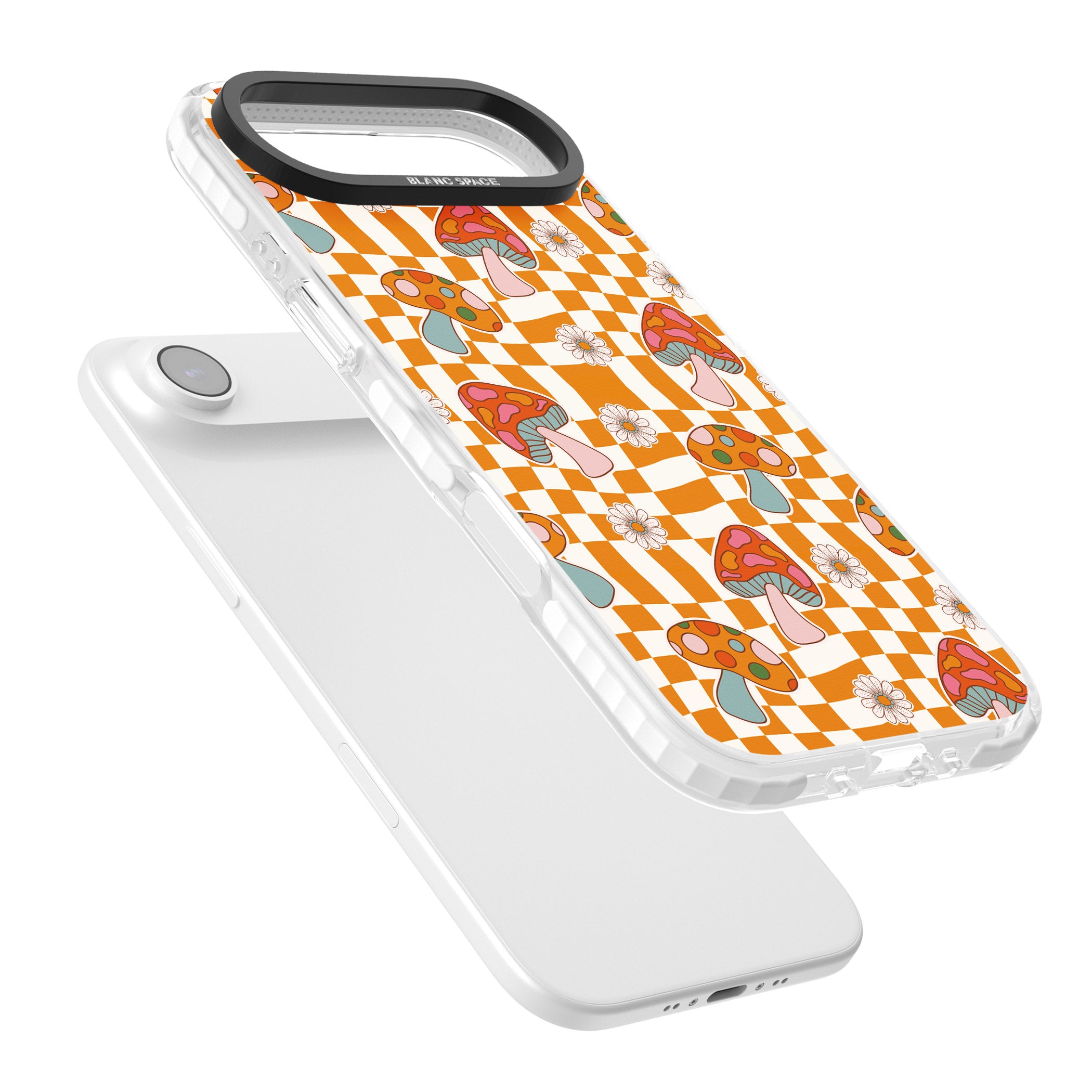 Wavy Checked Shrooms iPhone 17 Air Impact Pro Clear Phone Case Colours