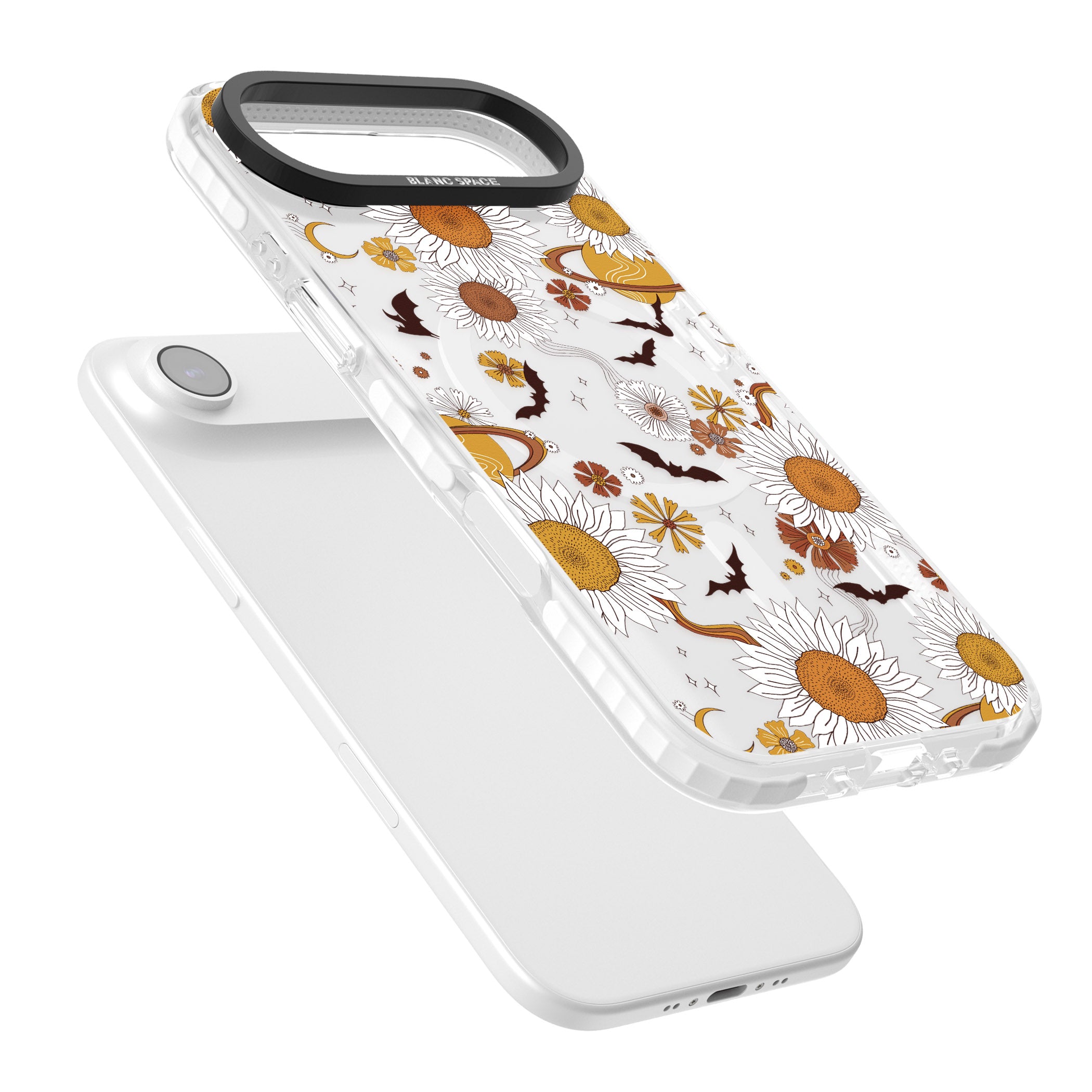 Halloween Bats And Planets iPhone 17 Air Impact Pro Clear Phone Case Colours
