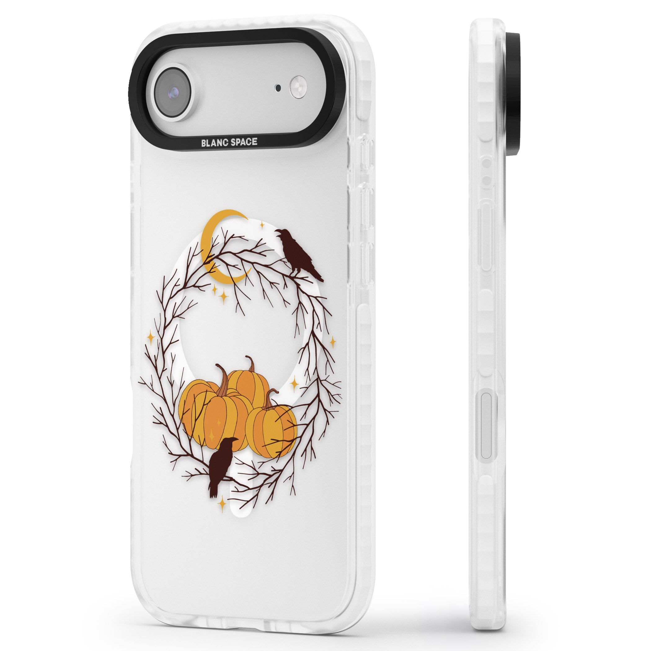 Pumpkin Patch iPhone 17 Air Impact Pro Clear Phone Case Side Profile