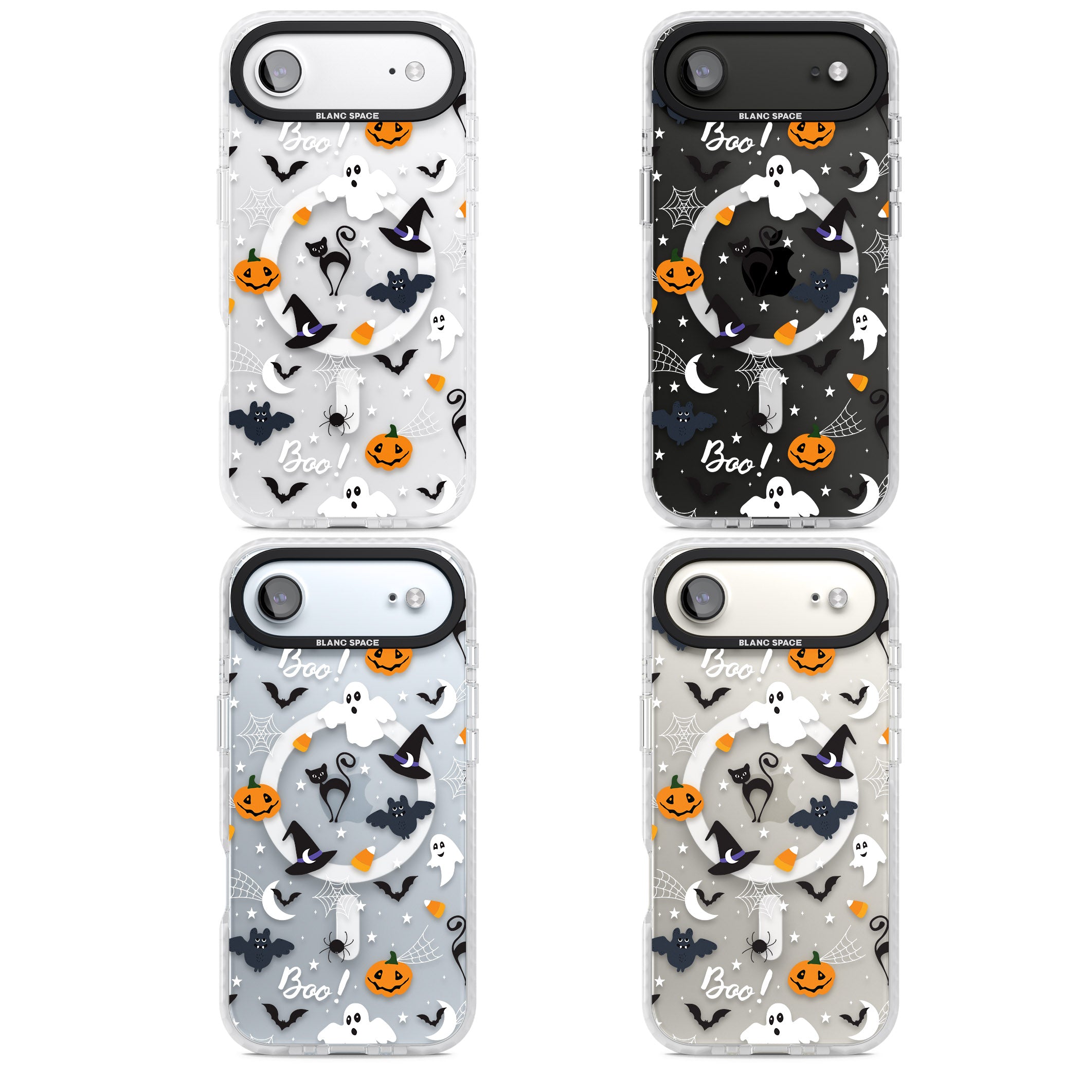 Halloween Mix Pattern iPhone 17 Air Impact Pro Clear Phone Case APT Impact Protection