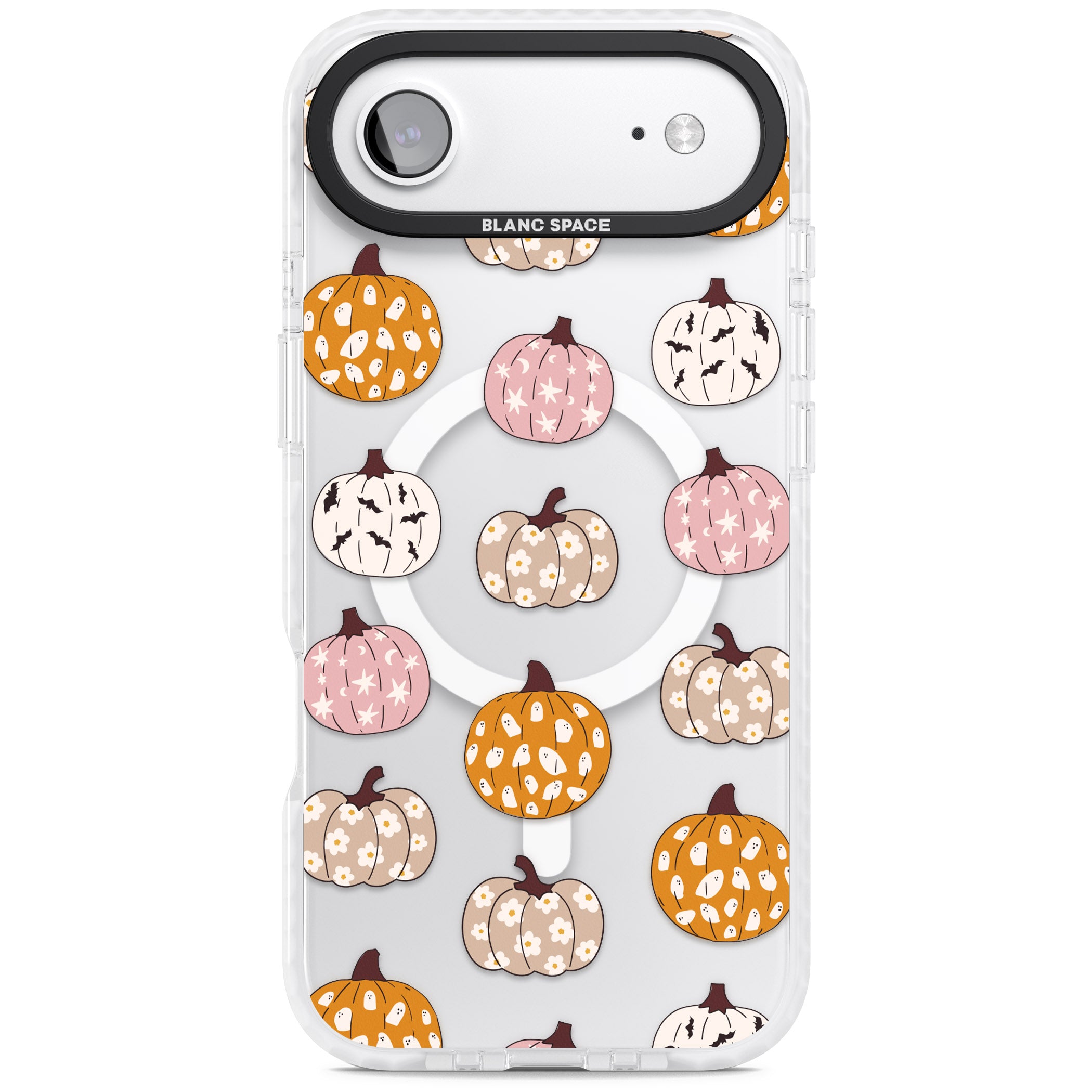 Floral Pumpkins iPhone 17 Air Impact Pro Clear Phone Case