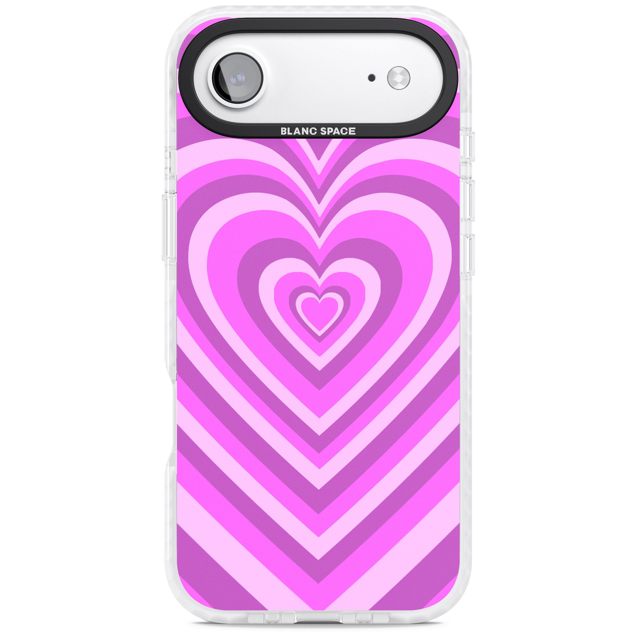Pink Heart Illusion iPhone 17 Air Impact Pro Clear Phone Case