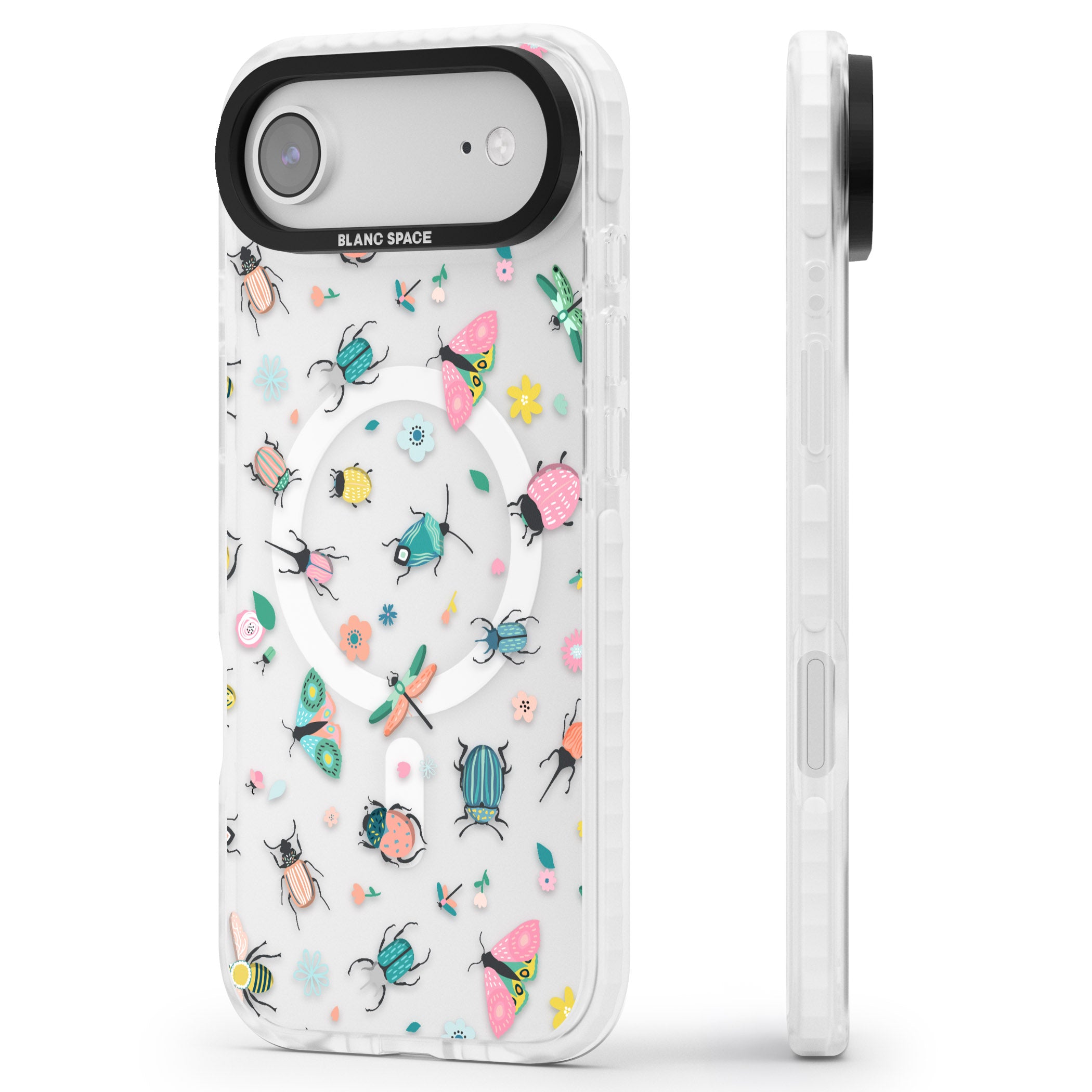Playful Bug Life iPhone 17 Air Impact Pro Clear Phone Case Side Profile