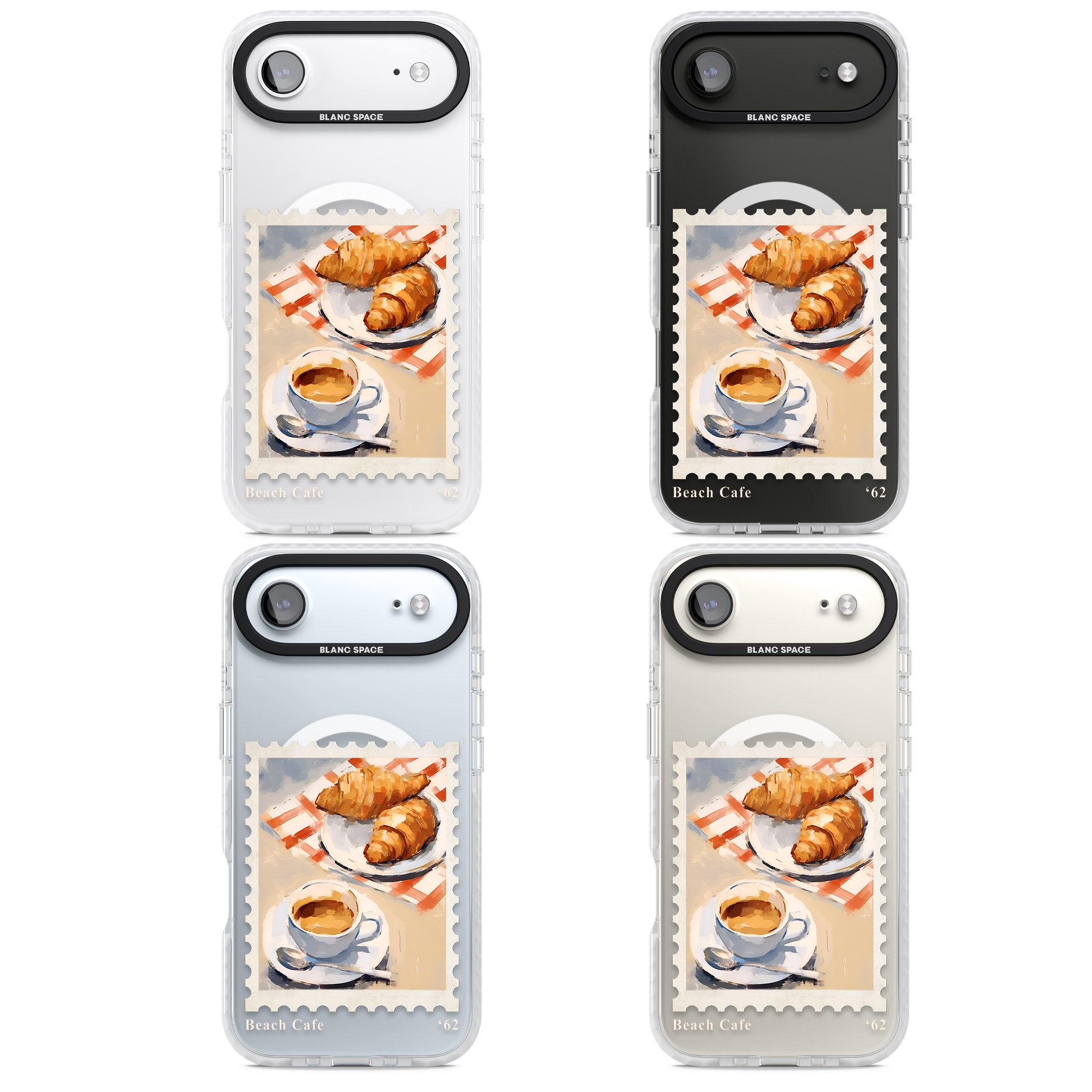 Cafe Stamp iPhone 17 Air Impact Pro Clear Phone Case APT Impact Protection