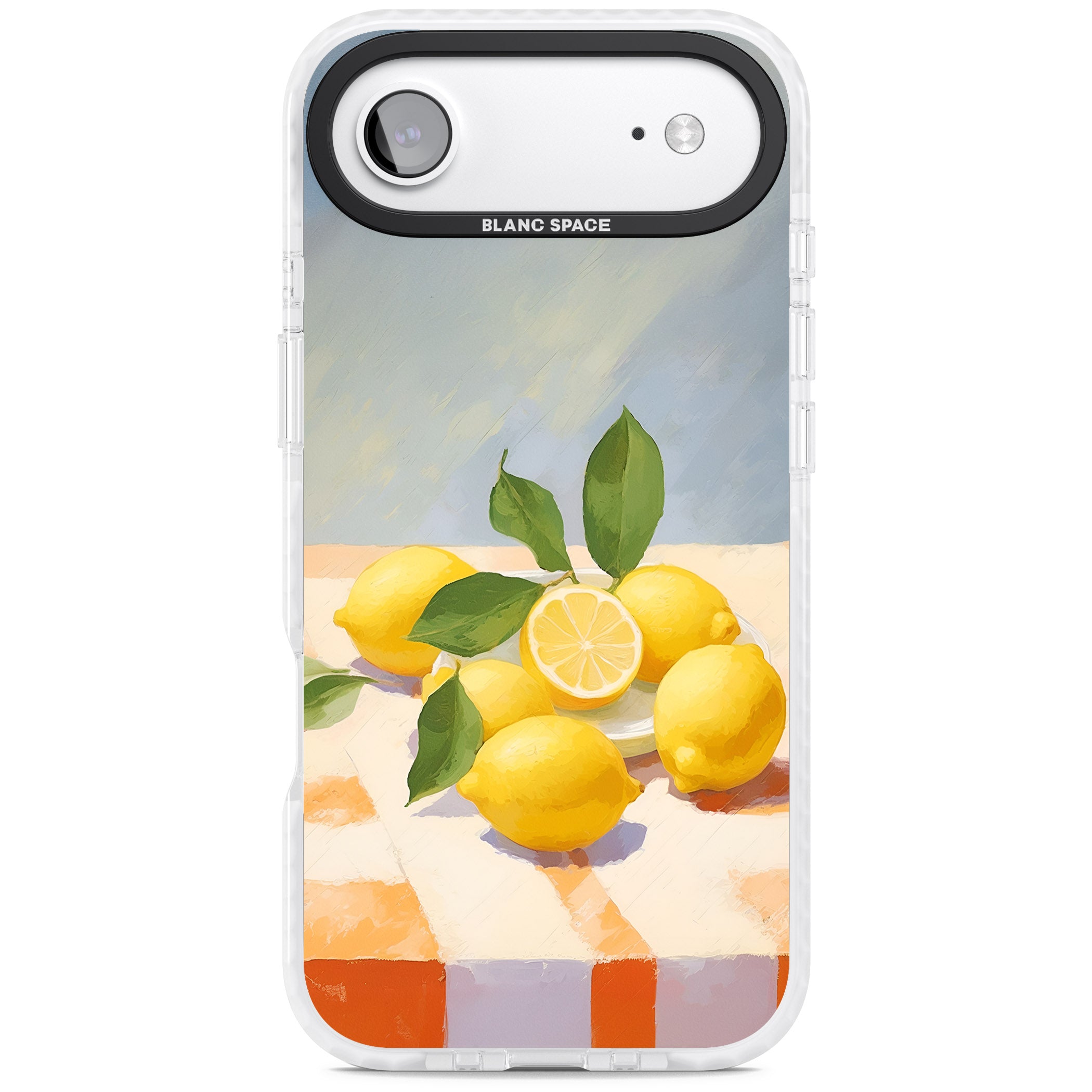 Lemons on Checkered Cloth iPhone 17 Air Impact Pro Clear Phone Case