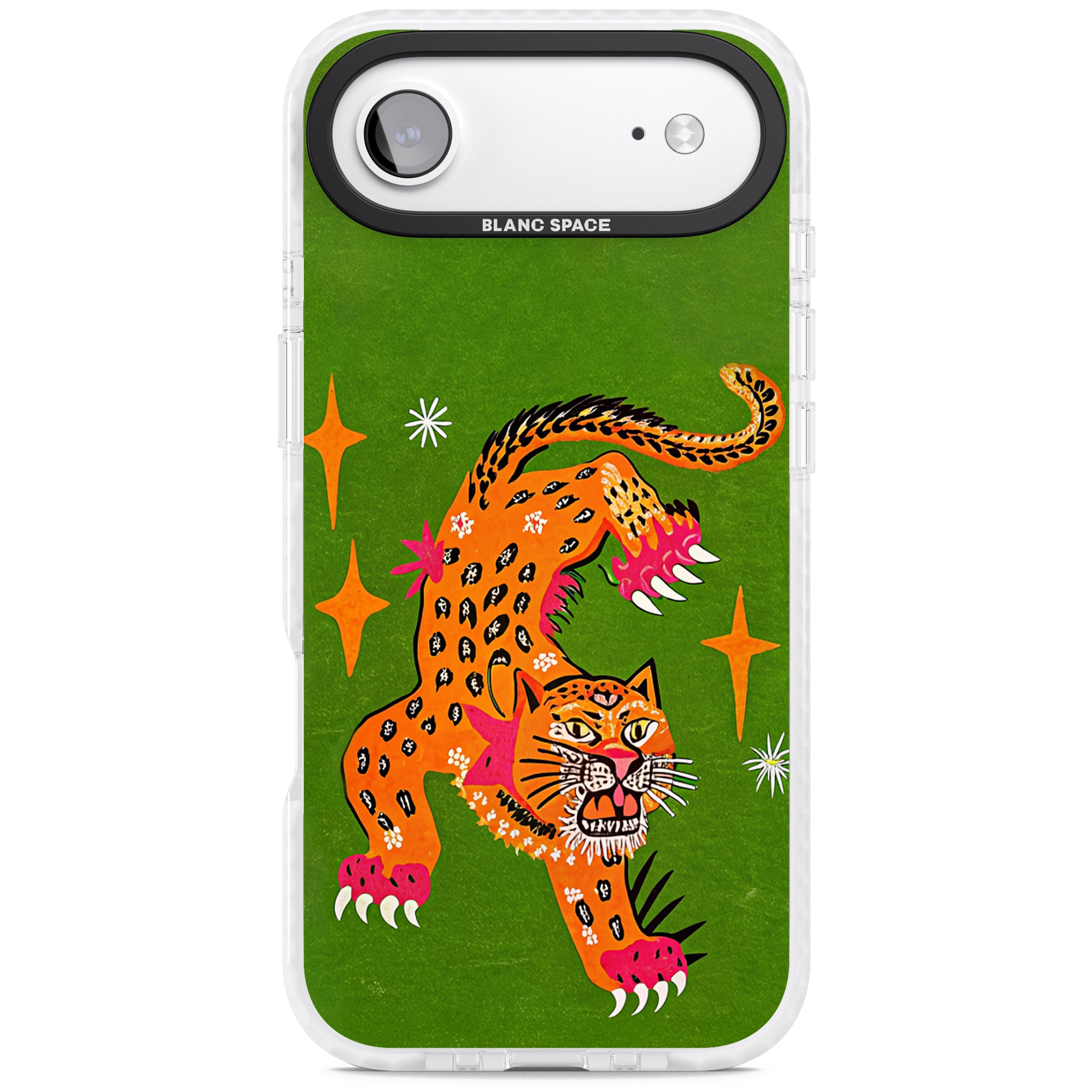 Fierce Jaguar Cat Wallpaper iPhone Case | Blanc Space