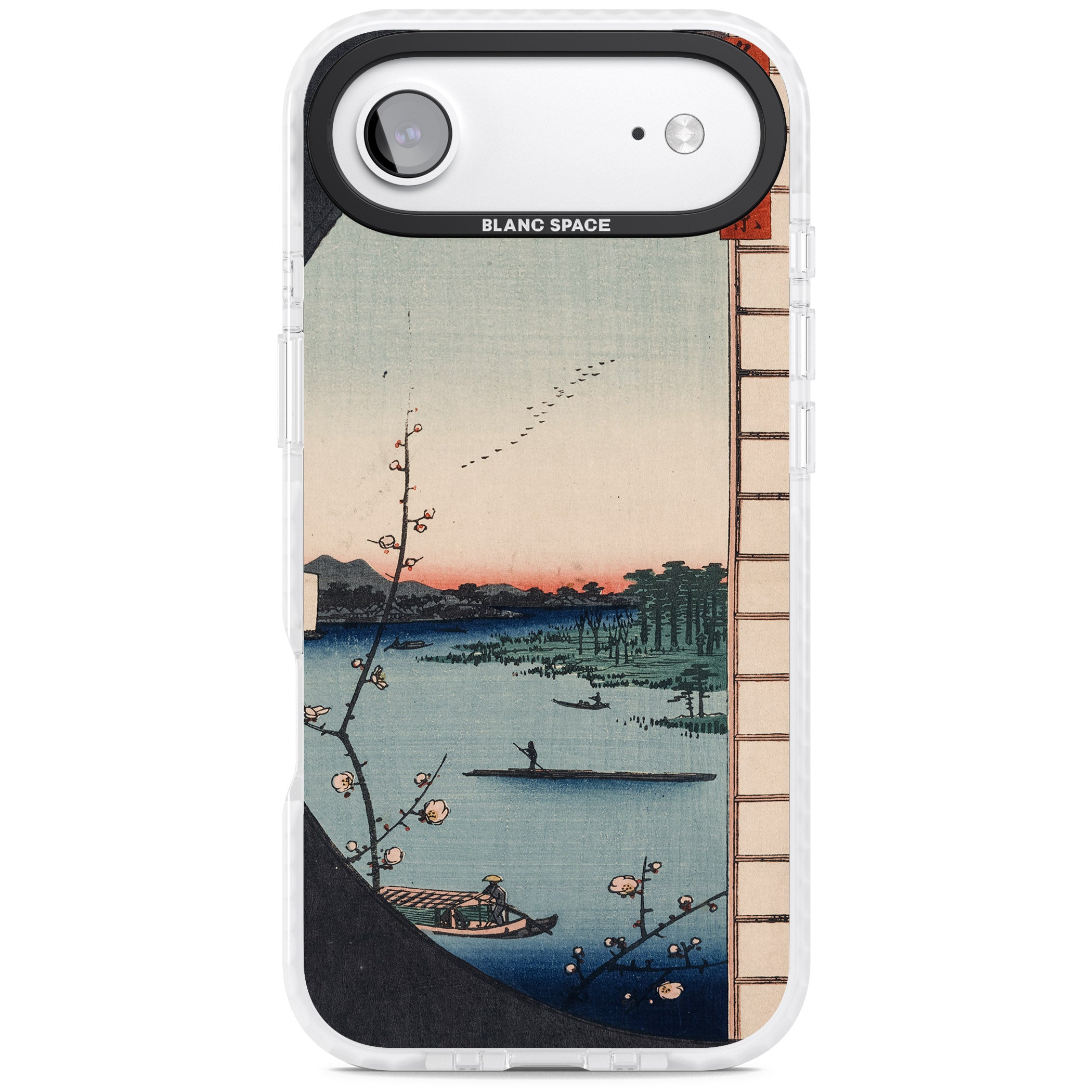 Vintage Japanese Illustrations Lake At Sunset iPhone 17 Air Impact Pro Clear Phone Case