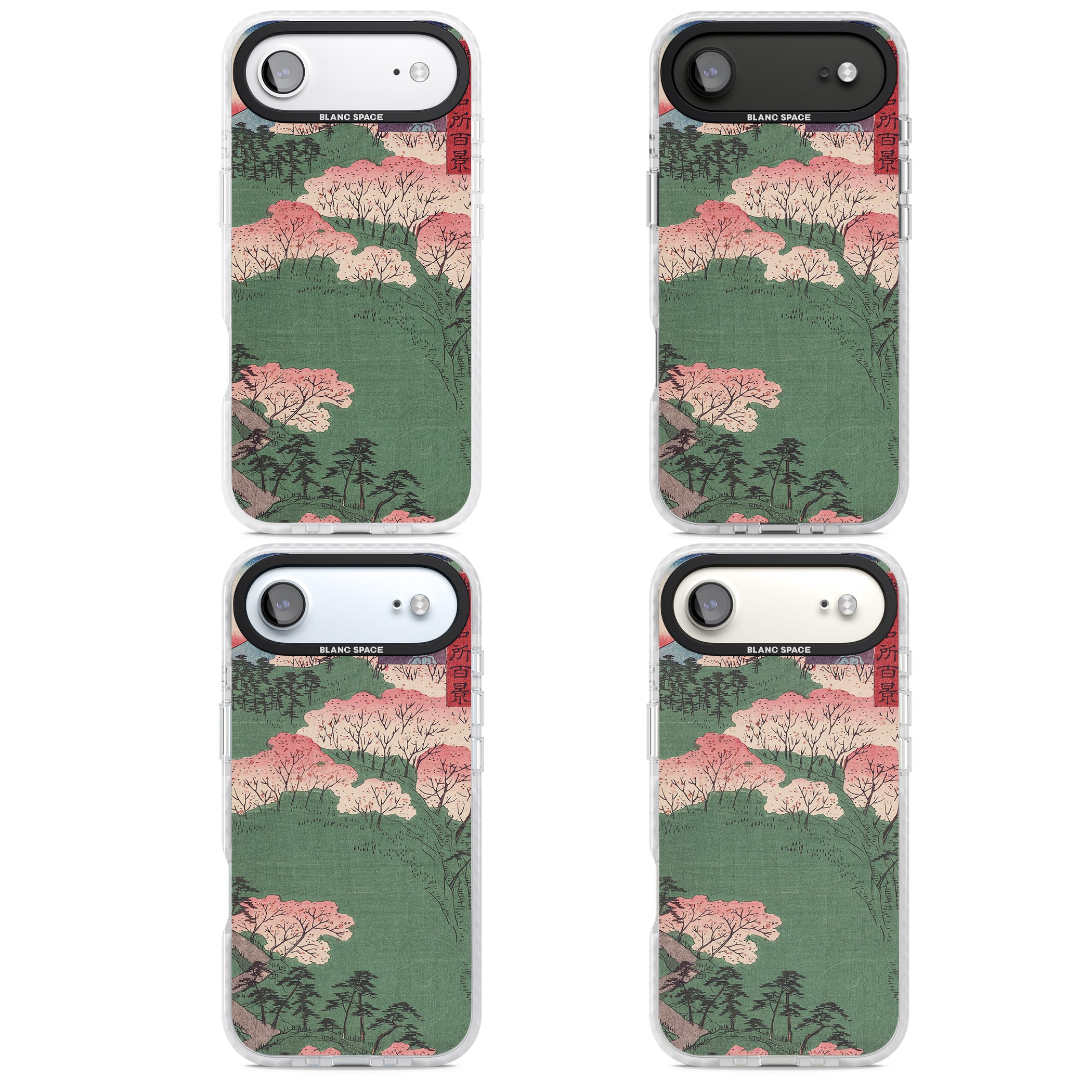 Japanese Illustration Cherry Blossom Forest iPhone 17 Air Impact Pro Clear Phone Case APT Impact Protection