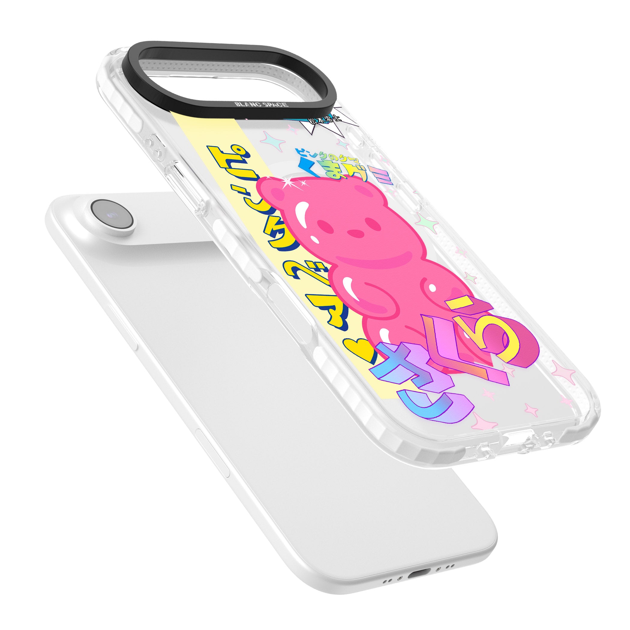 Kawaii Pink Bear Collage iPhone 17 Air Impact Pro Clear Phone Case Colours