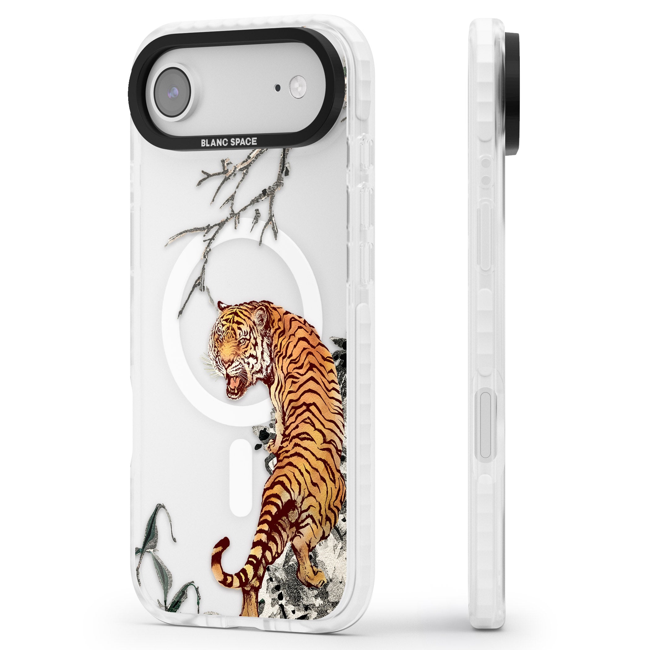 Roaring Tiger iPhone 17 Air Impact Pro Clear Phone Case Side Profile