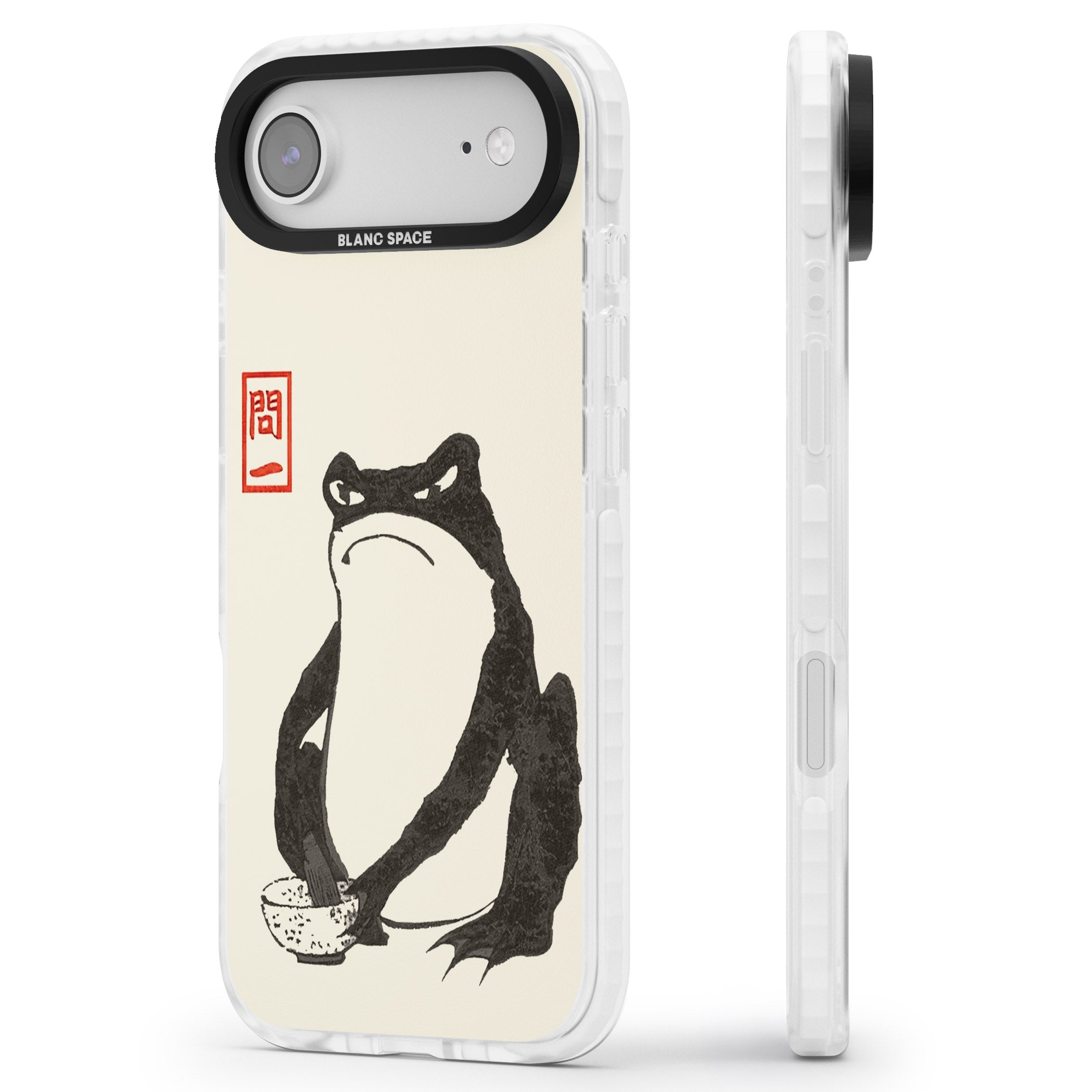 Matsumoto Hoji Grumpy Toad iPhone 17 Air Impact Pro Clear Phone Case Side Profile