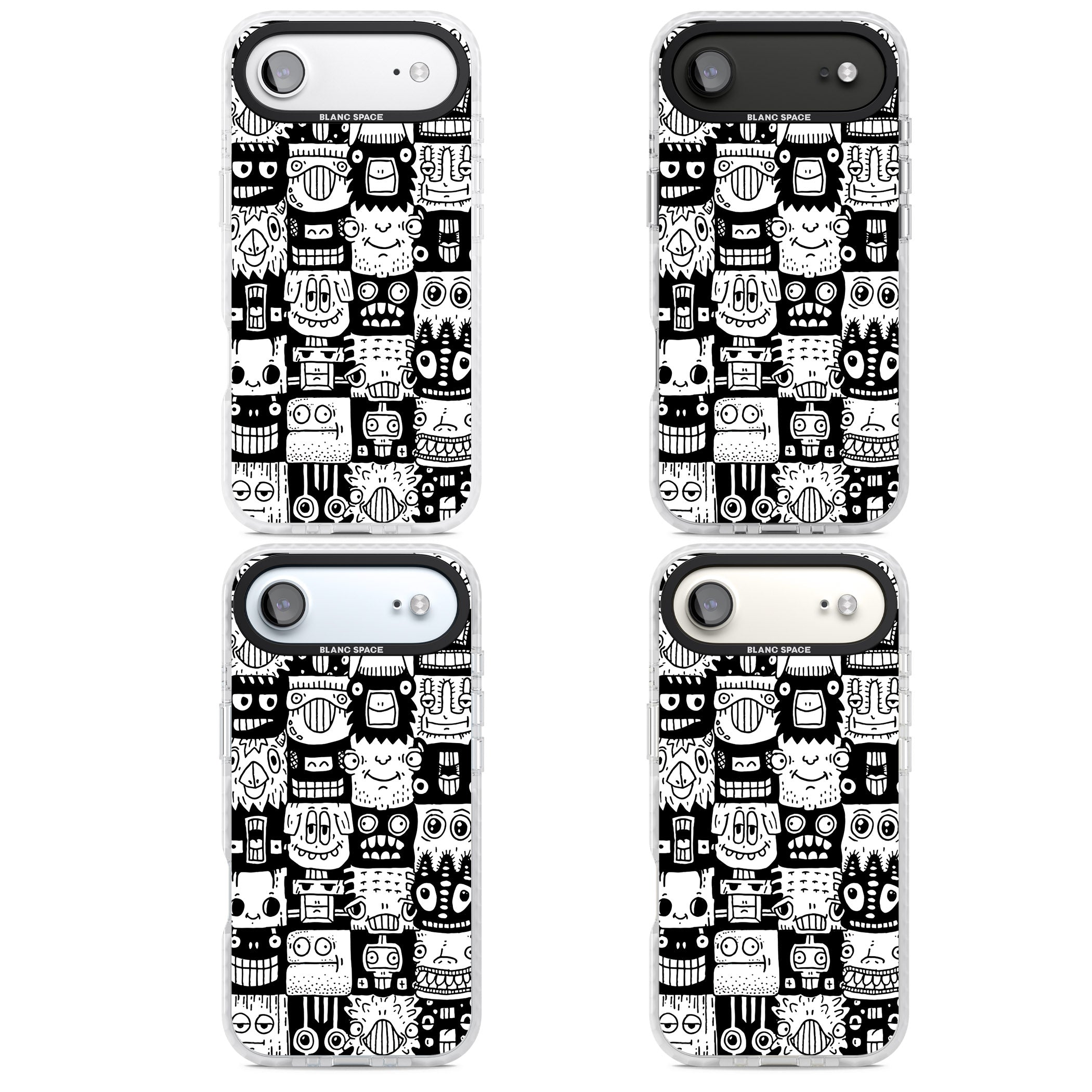 Checkerboard Heads iPhone 17 Air Impact Pro Clear Phone Case APT Impact Protection