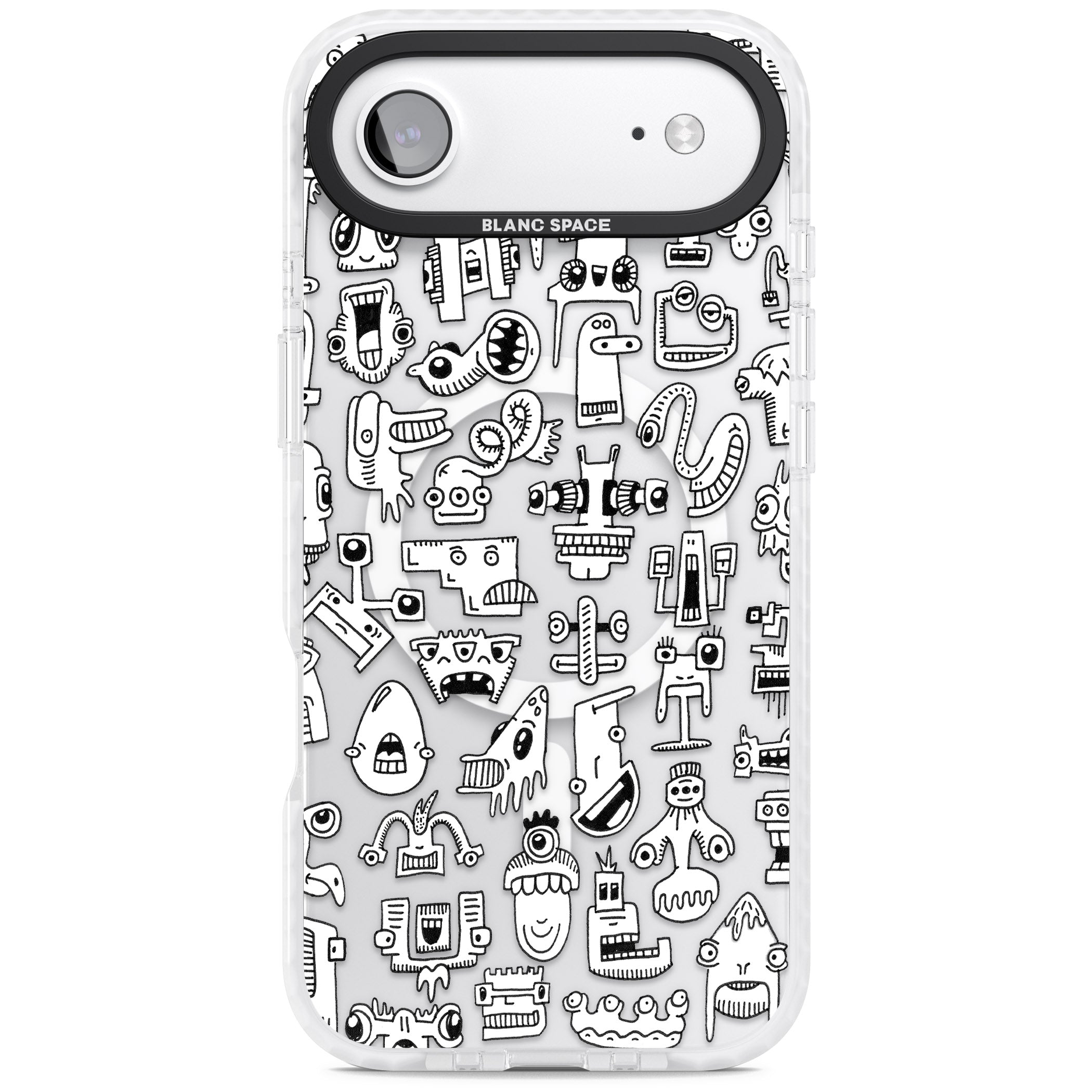 Weird Friends iPhone 17 Air Impact Pro Clear Phone Case