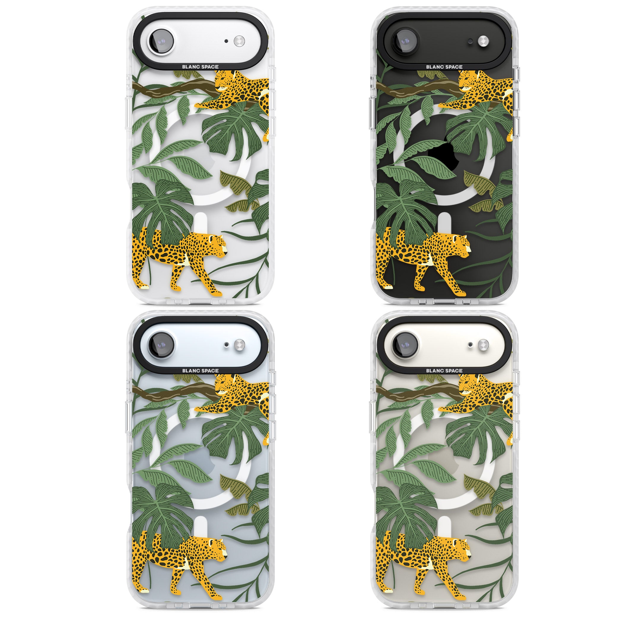 Jungle Cat Pattern iPhone 17 Air Impact Pro Clear Phone Case APT Impact Protection
