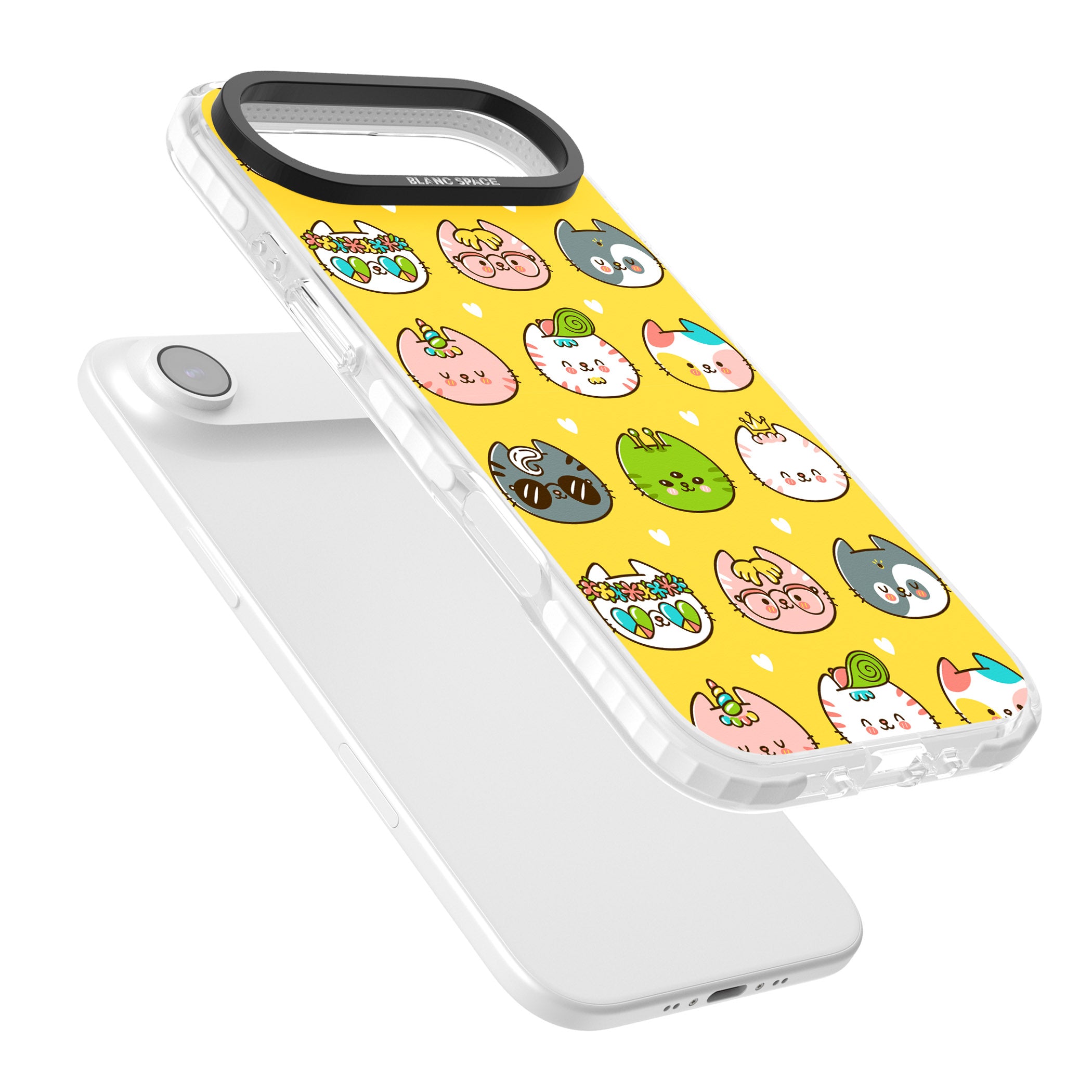 Mythical Cats Kawaii Pattern iPhone 17 Air Impact Pro Clear Phone Case Colours