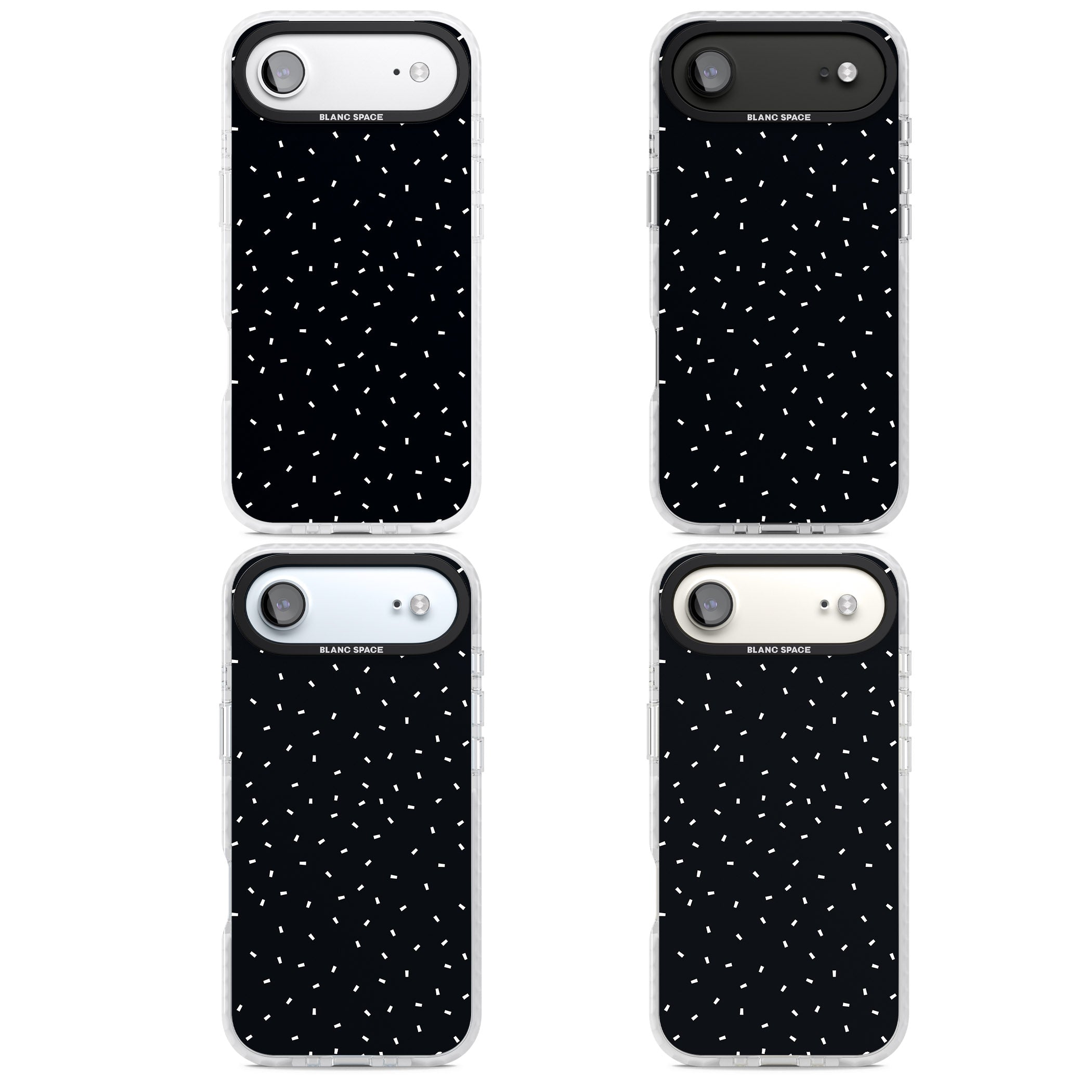 Confetti (Black) iPhone 17 Air Impact Pro Clear Phone Case APT Impact Protection