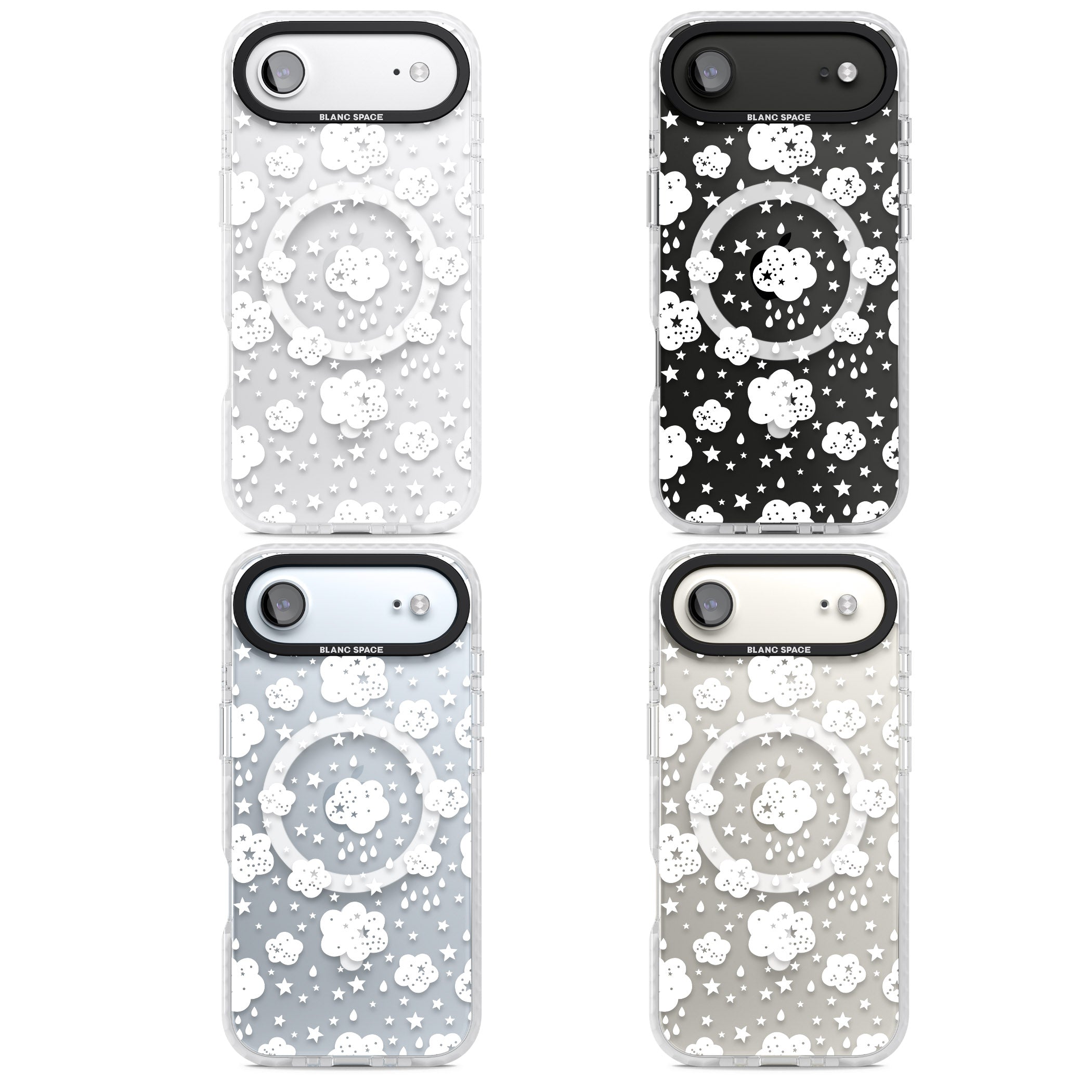 Starry Rain Clouds iPhone 17 Air Impact Pro Clear Phone Case APT Impact Protection