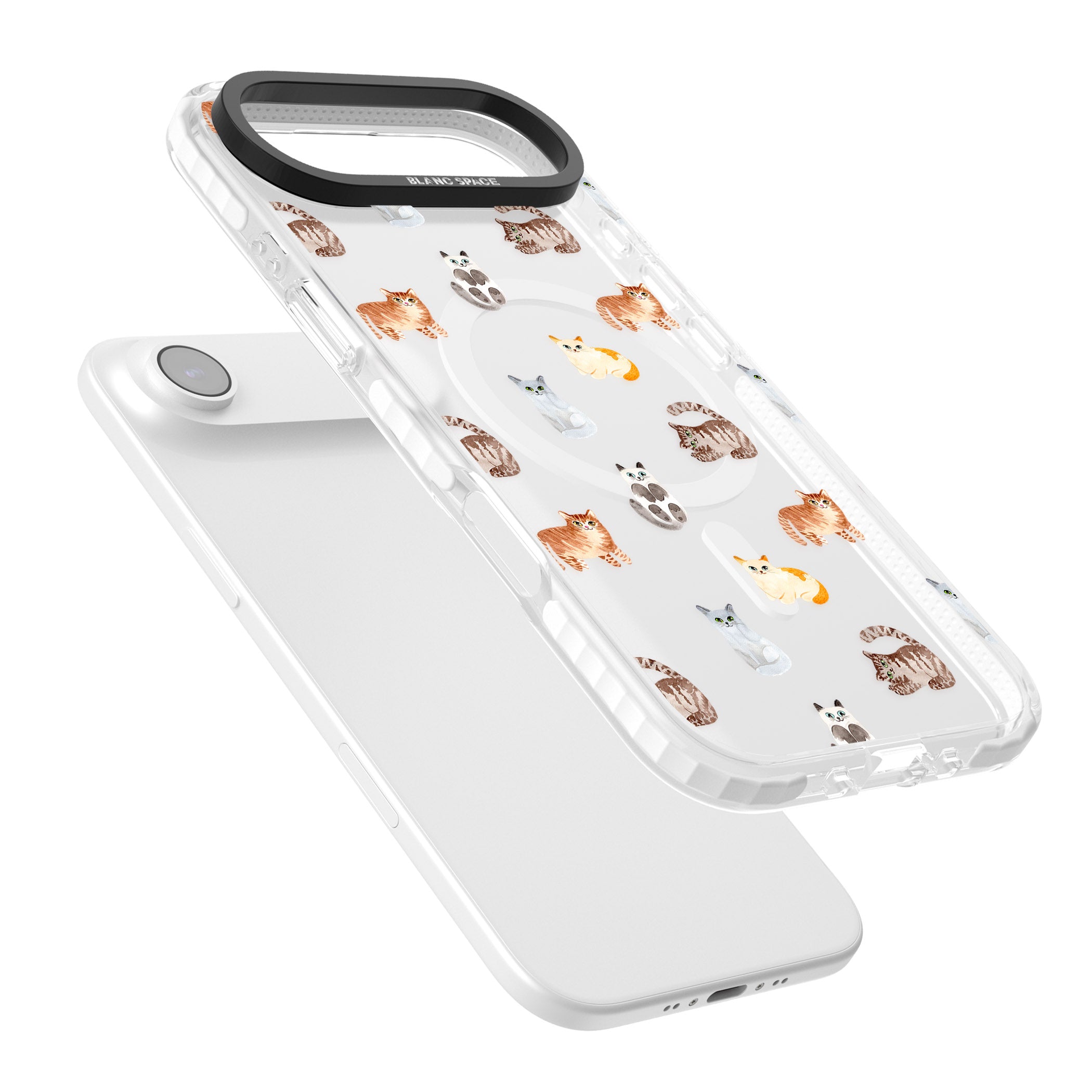 Cute Cat Pattern Classic iPhone 17 Air Impact Pro Clear Phone Case Colours