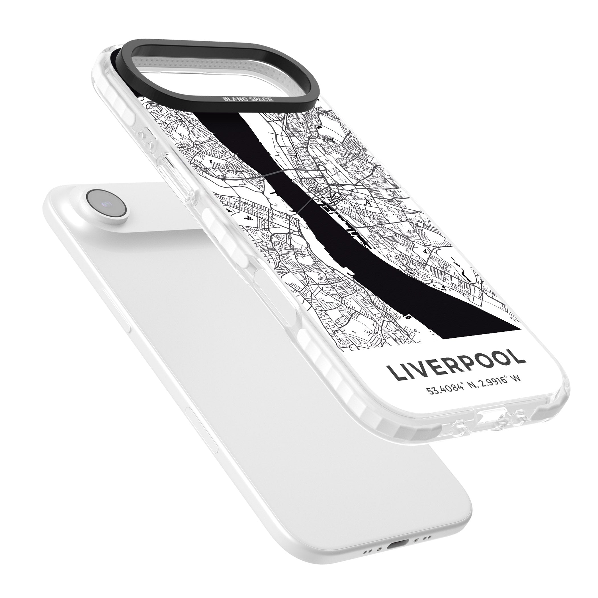 Liverpool Map iPhone 17 Air Impact Pro Clear Phone Case Colours