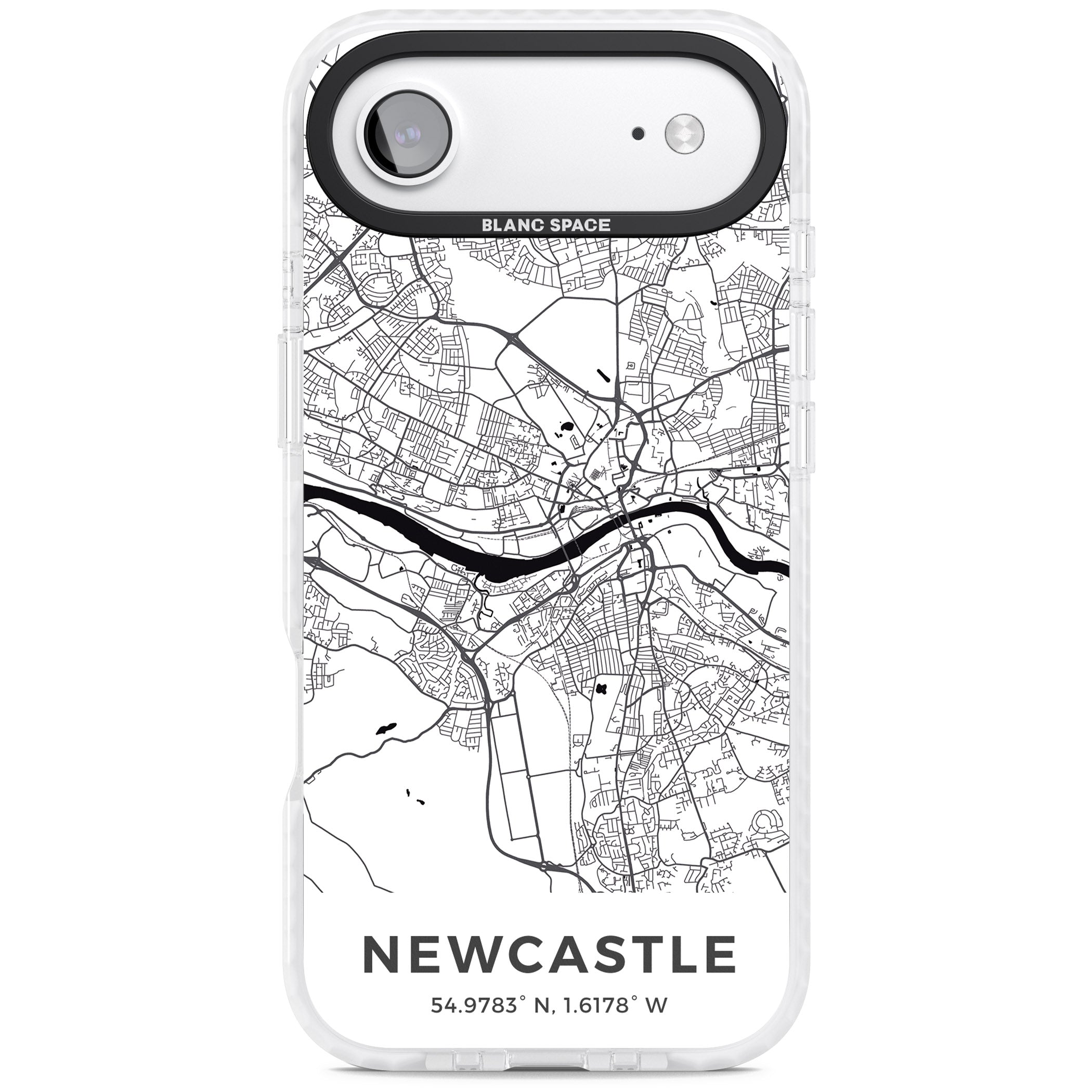 Newcastle City Map iPhone 17 Air Impact Pro Clear Phone Case