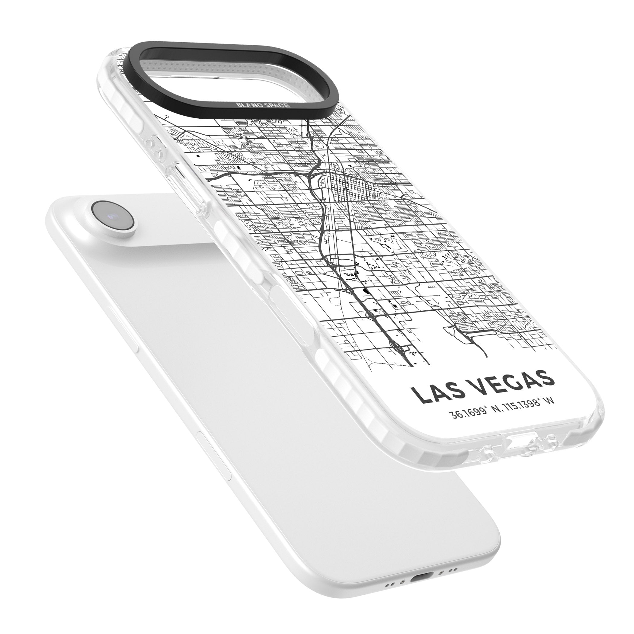 Las Vegas Map iPhone 17 Air Impact Pro Clear Phone Case Colours
