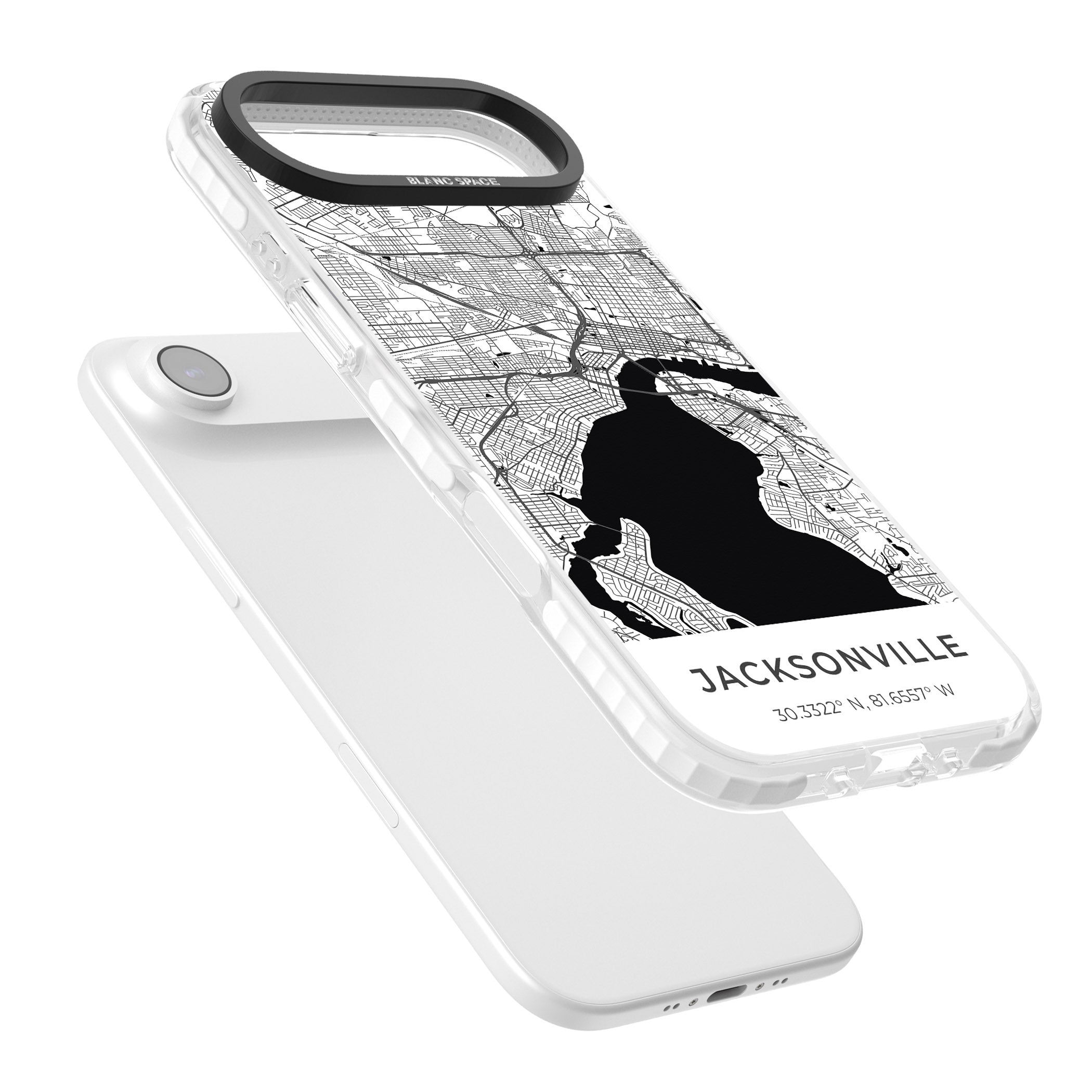 Jacksonville Map iPhone 17 Air Impact Pro Clear Phone Case Colours