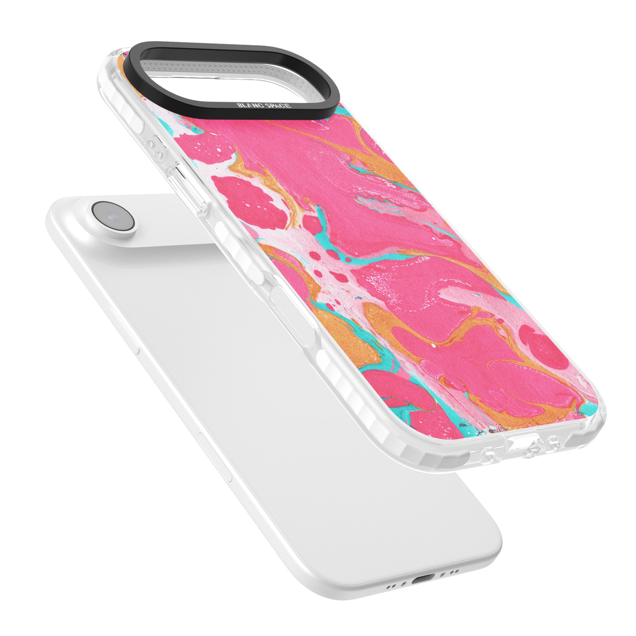 Vibrant Marbled Paper iPhone 17 Air Impact Pro Clear Phone Case Colours