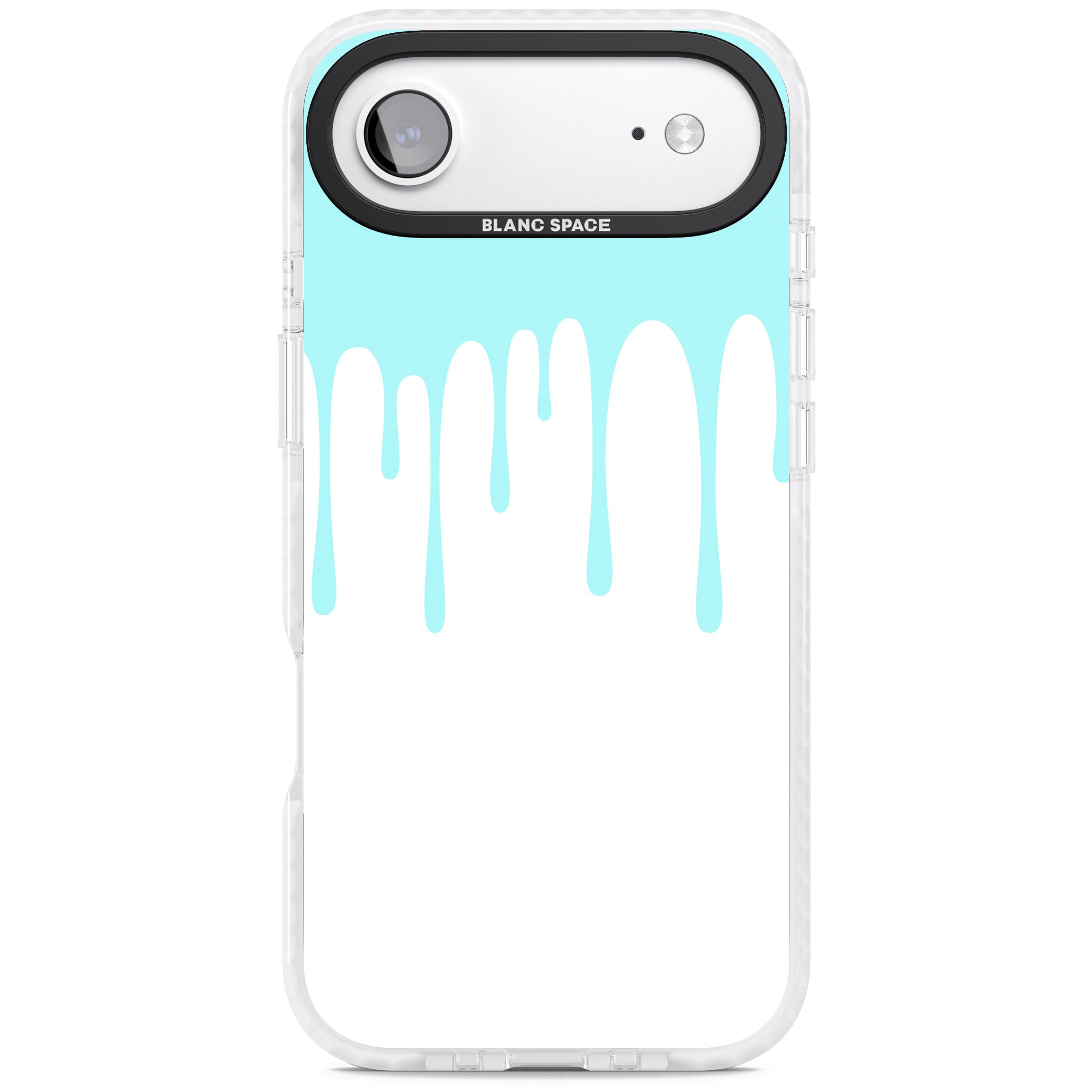 Melted Teal Drip iPhone 17 Air Impact Pro Clear Phone Case