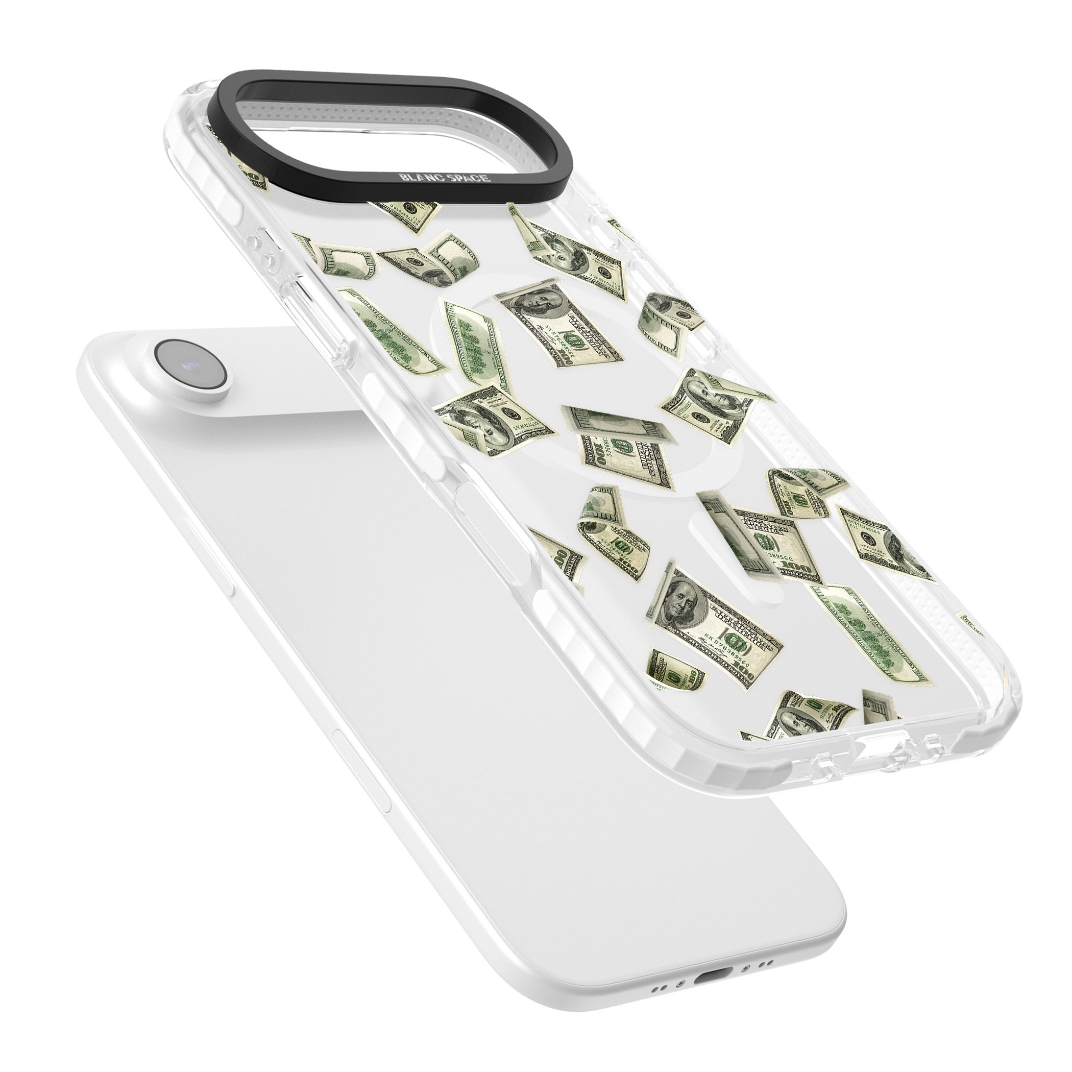 Falling Cash iPhone 17 Air Impact Pro Clear Phone Case Colours