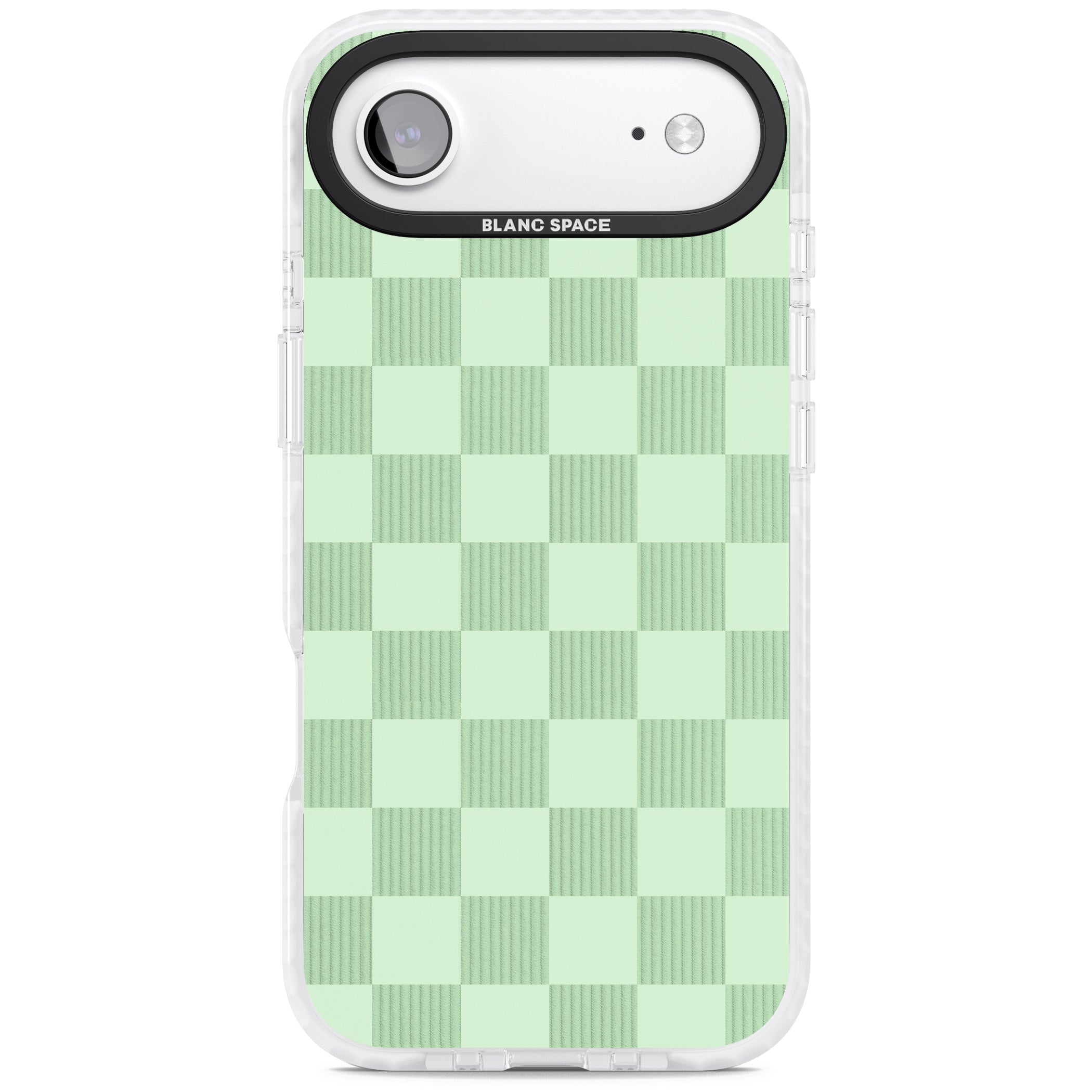 Seafoam Checkered iPhone 17 Air Impact Pro Clear Phone Case