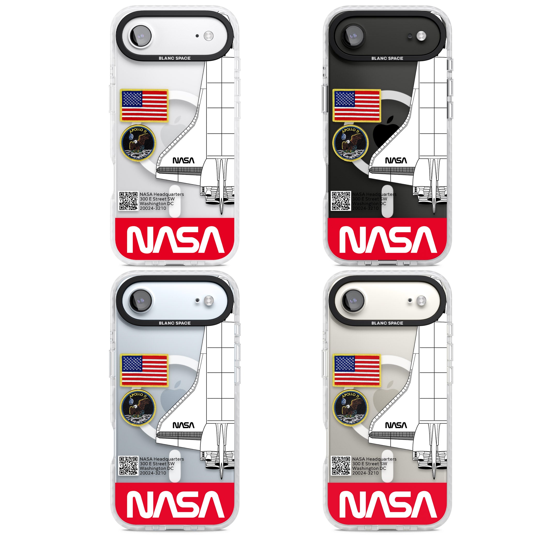 Nasa Apollo 11 iPhone 17 Air Impact Pro Clear Phone Case APT Impact Protection