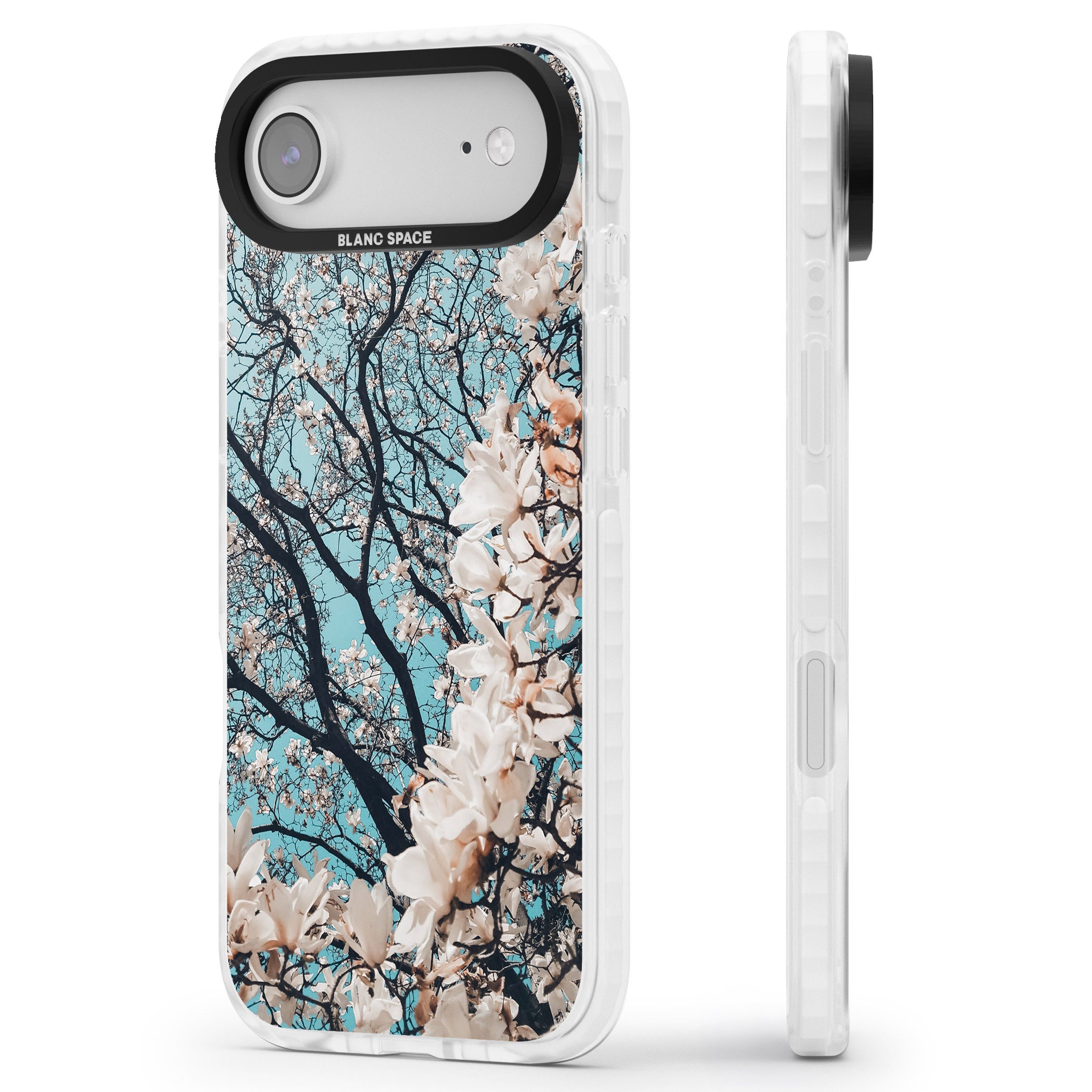 Magnolia Bloom iPhone 17 Air Impact Pro Clear Phone Case Side Profile