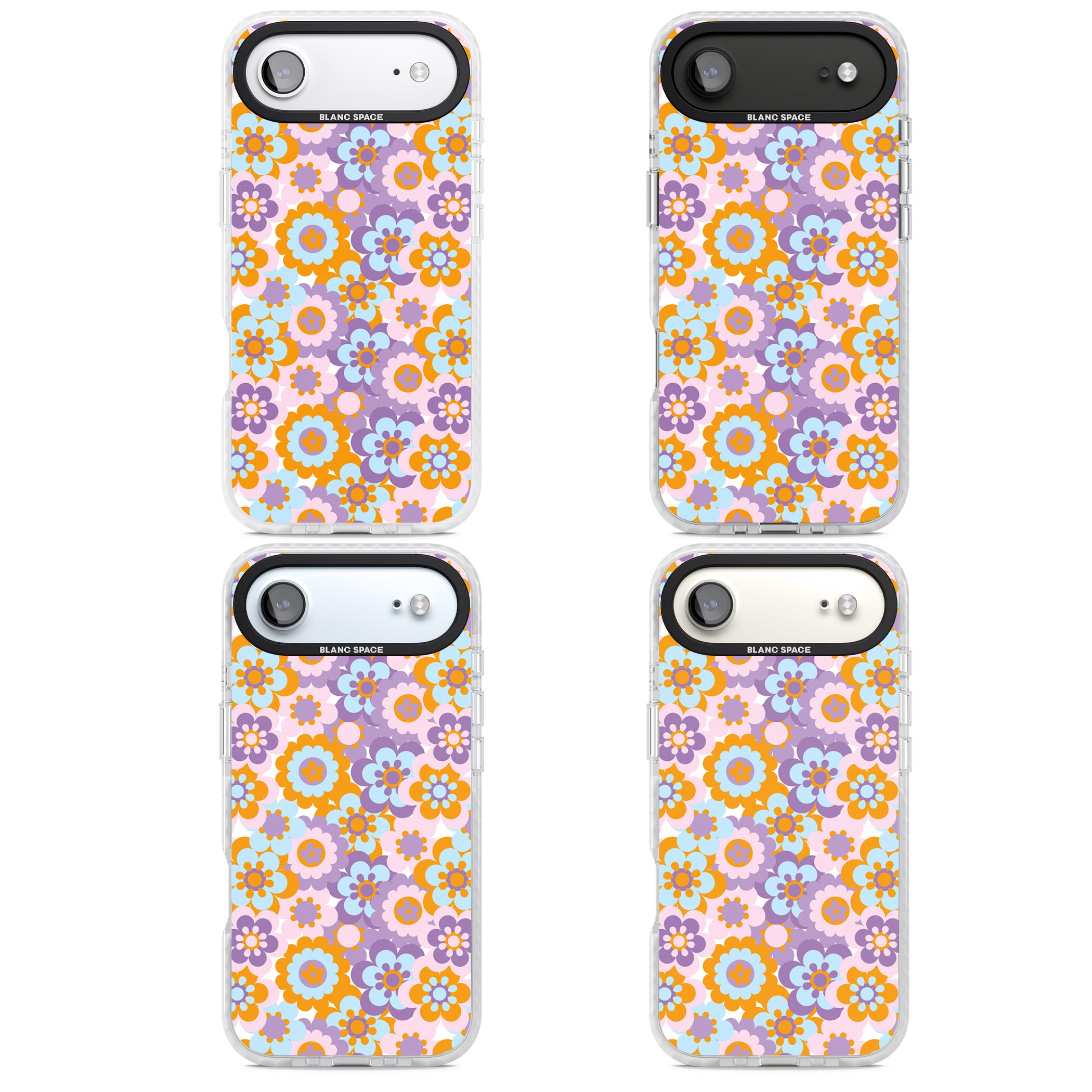 Flower Power Pattern iPhone 17 Air Impact Pro Clear Phone Case APT Impact Protection