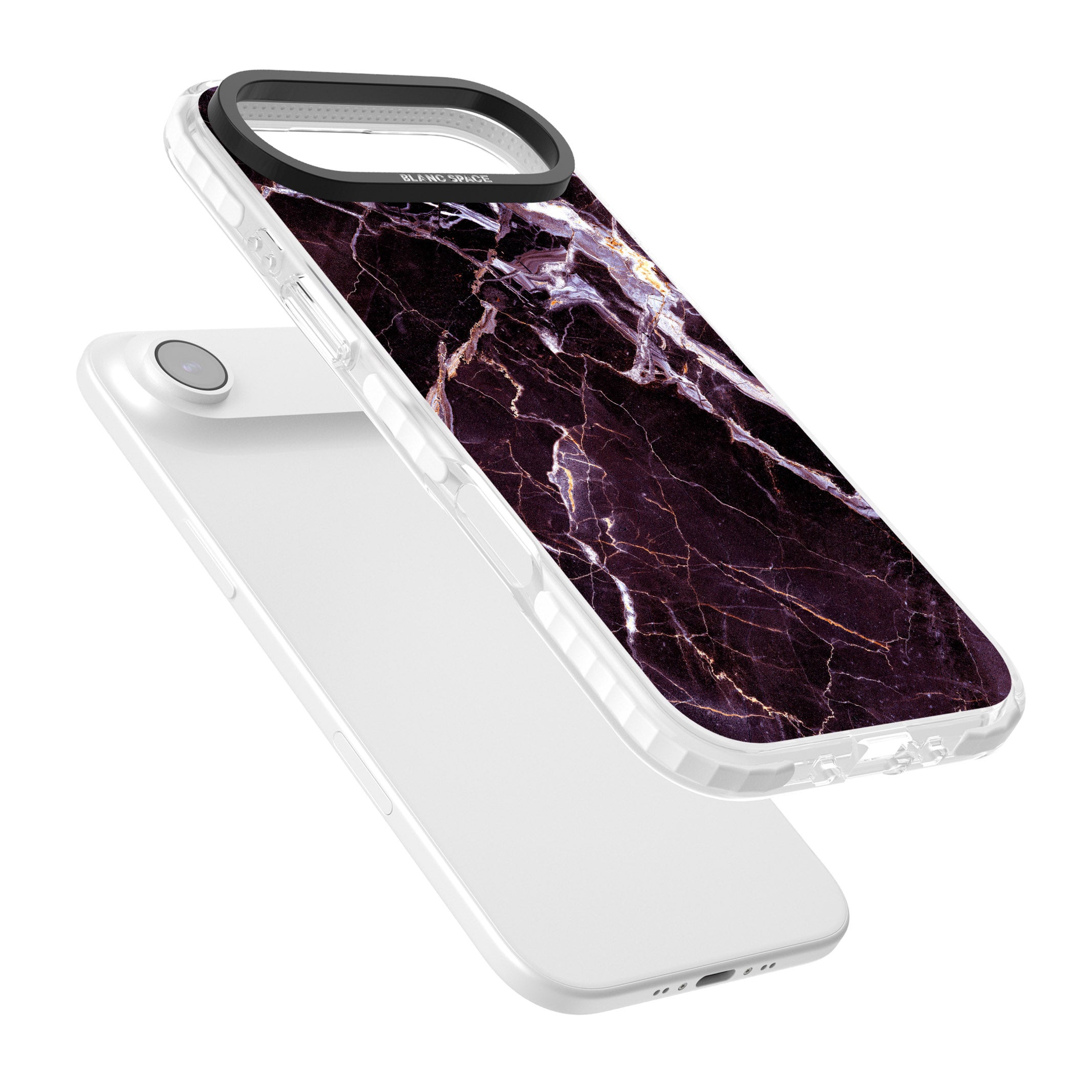 Violet Shatter Marble iPhone 17 Air Impact Pro Clear Phone Case Colours