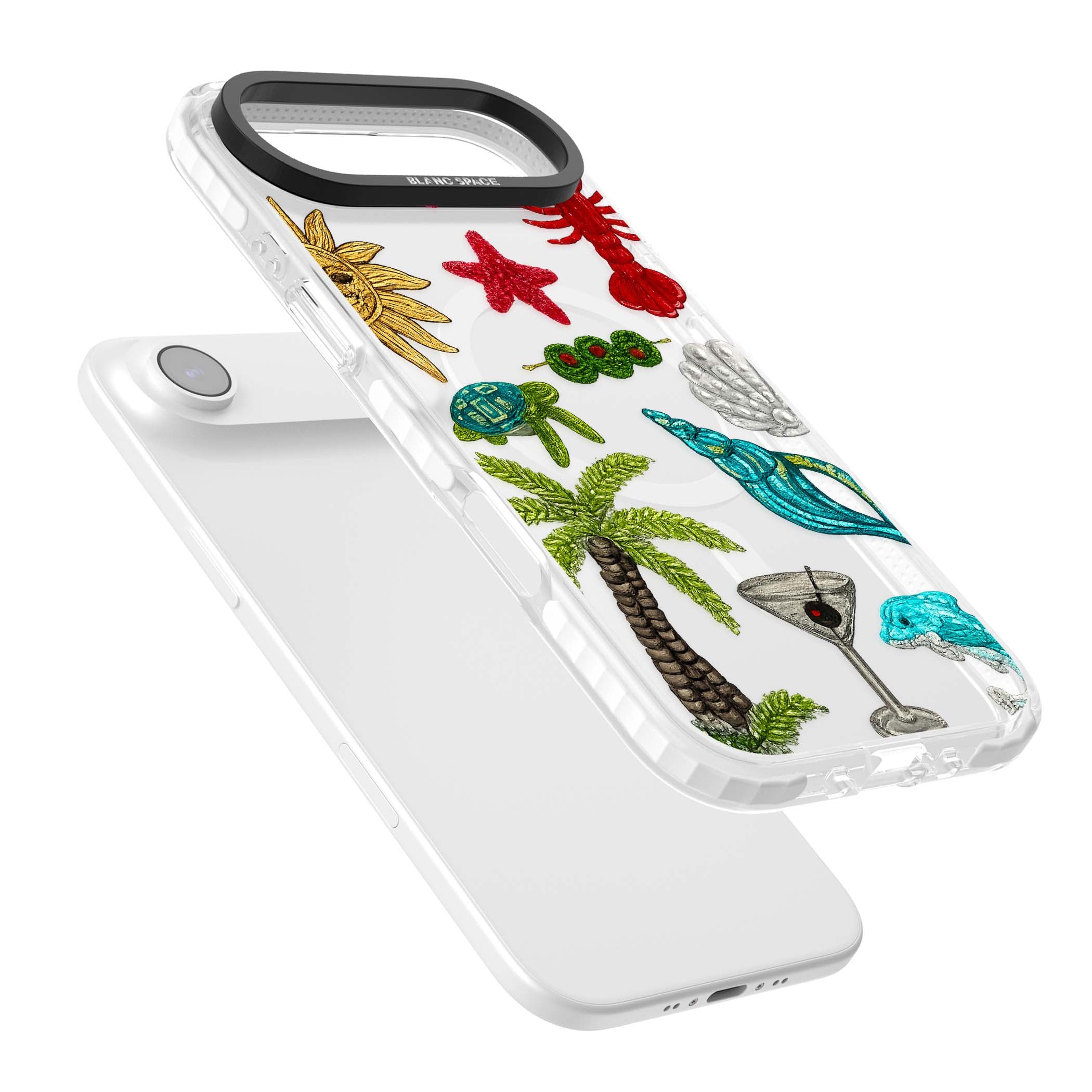 Painted Coastal Pattern coastal iPhone case | Impact Magsafe case for iPhone Air